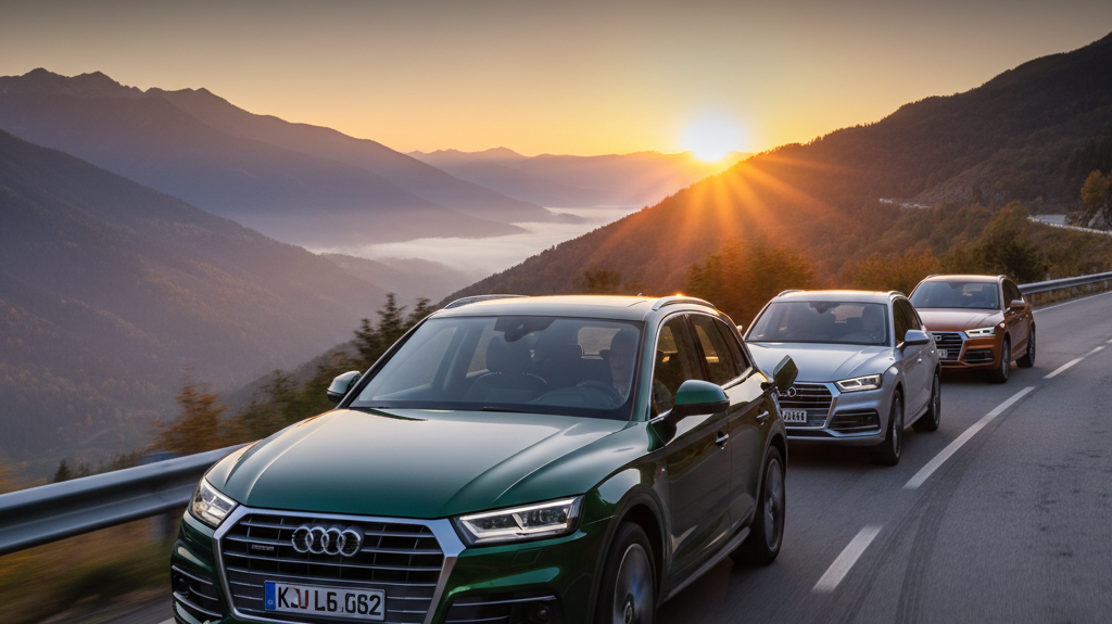 Editorial, photo-realistic HERO for an automotive daily news article titled "Audi Q5 Pricing Announced for 2026 Model in Australia – Daily Car News (2