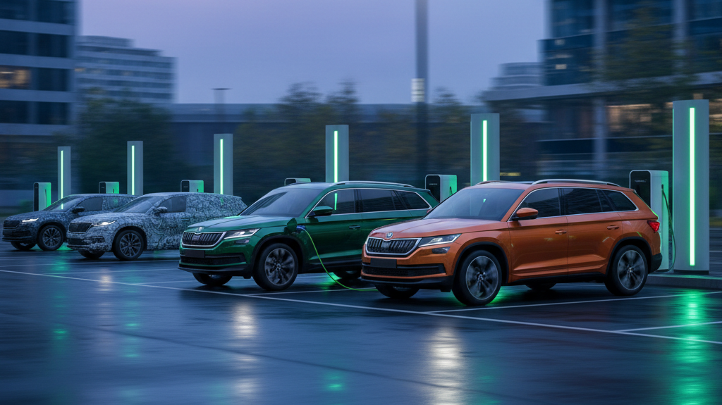 Editorial, photo-realistic HERO for an automotive daily news article titled "Skoda Kodiaq PHEV Priced for Australia – Daily Car News (2025-12-04)". De