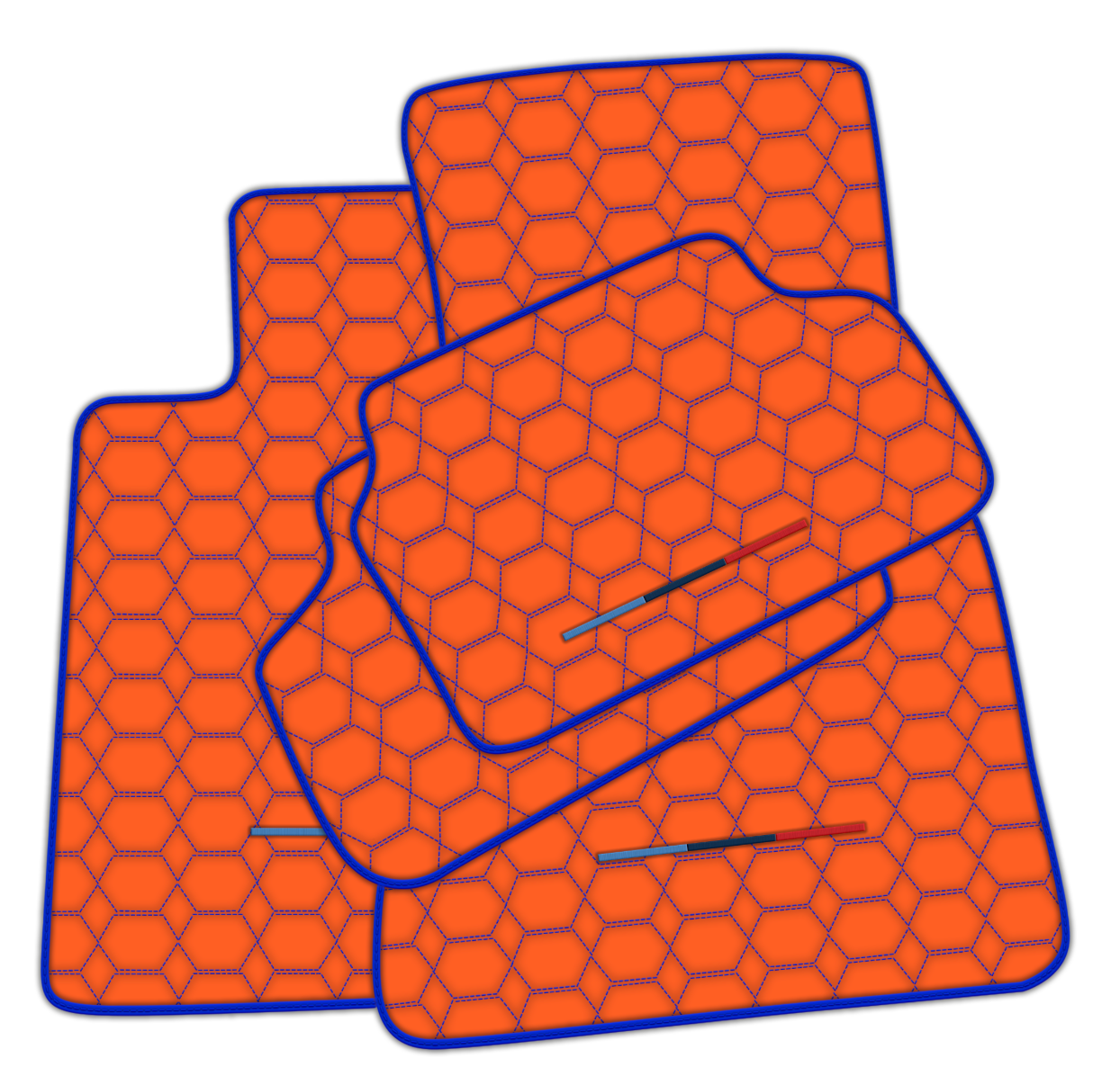 Burgundy Leather Floor Mats for BMW G20 Luxury Sedan (2019-2024)