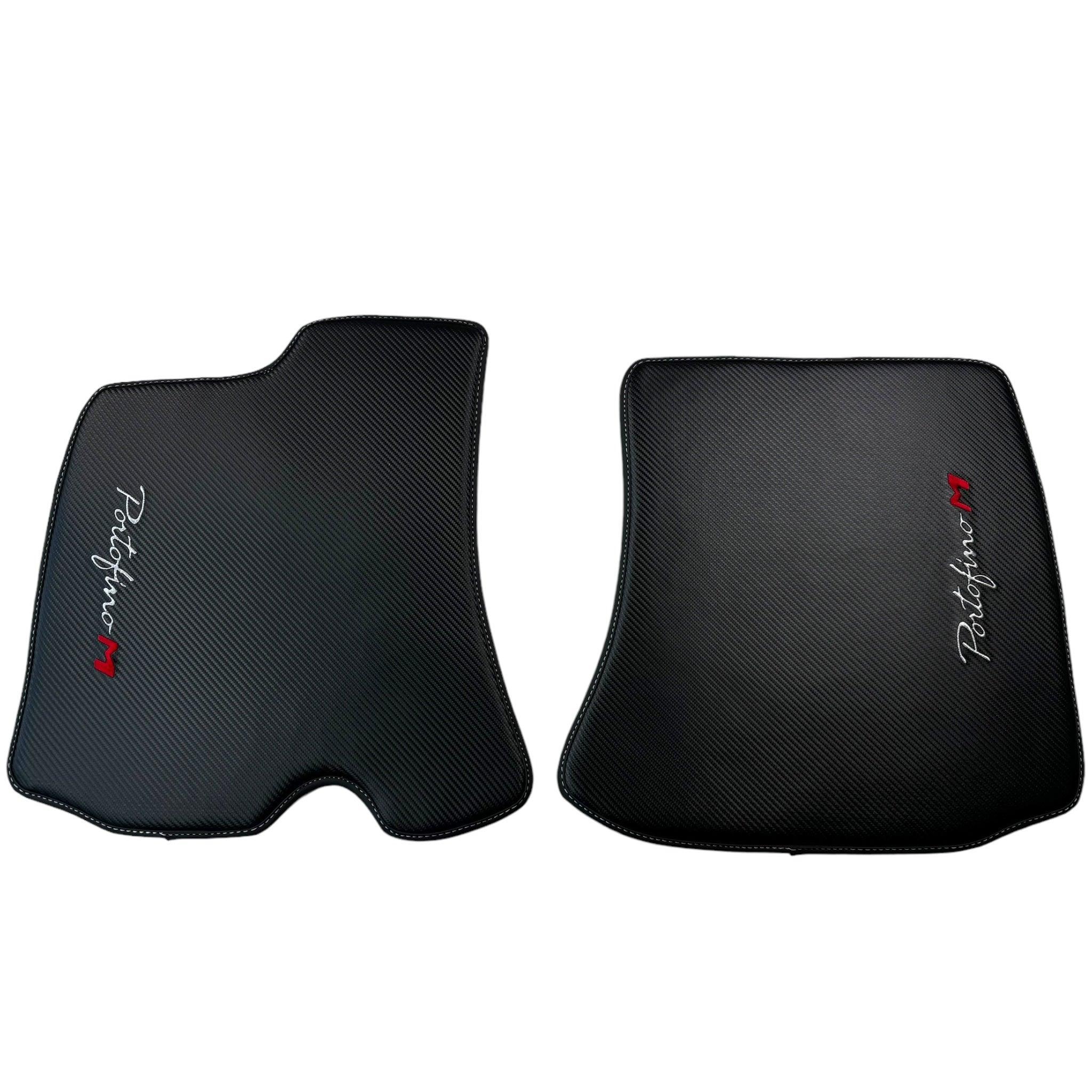 Carbon Fiber Leather Floor Mats for Ferrari Portofino M (2018-2023) - AutoWin