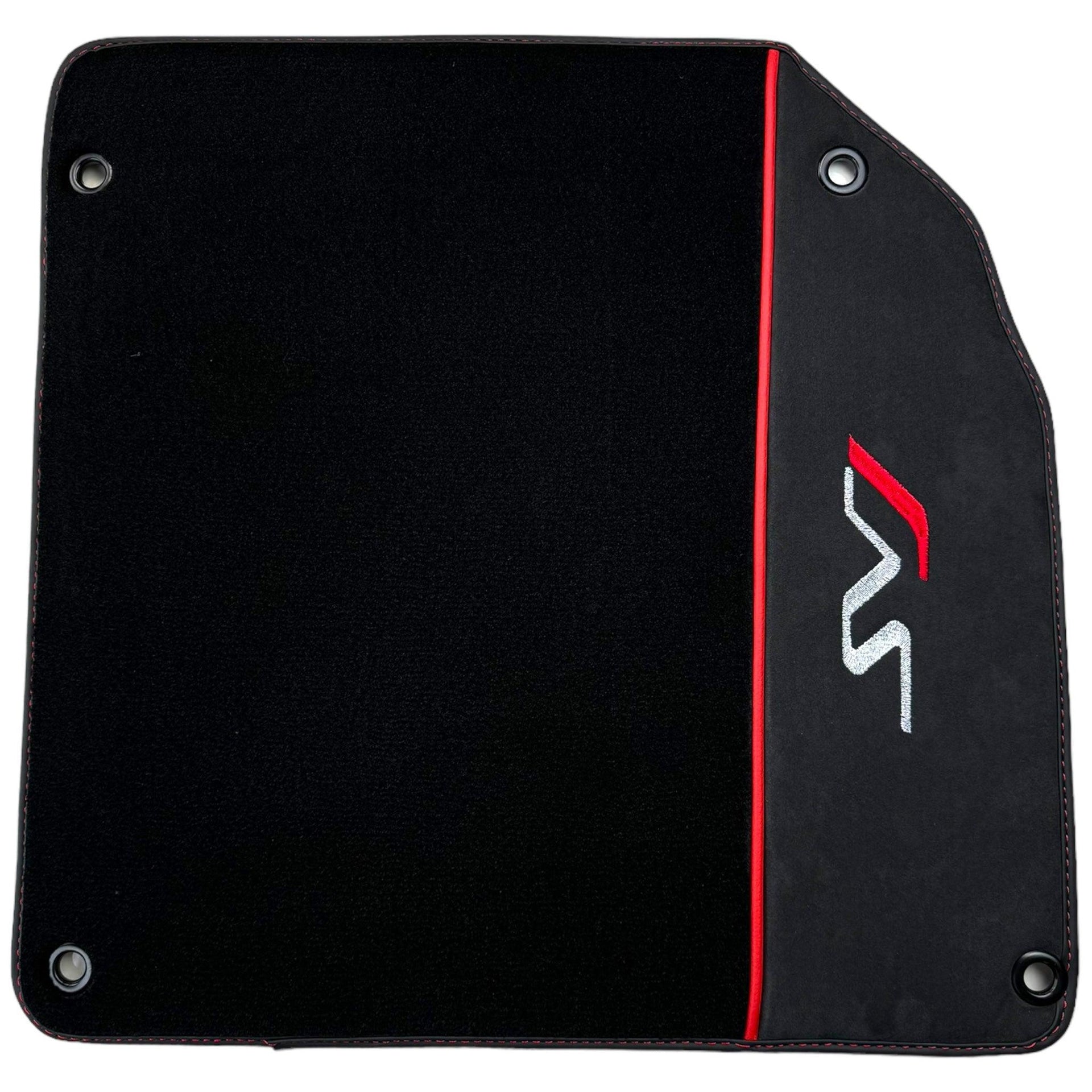 Black Floor Mats for Lamborghini Aventador SVJ with Alcantara Leather - AutoWin