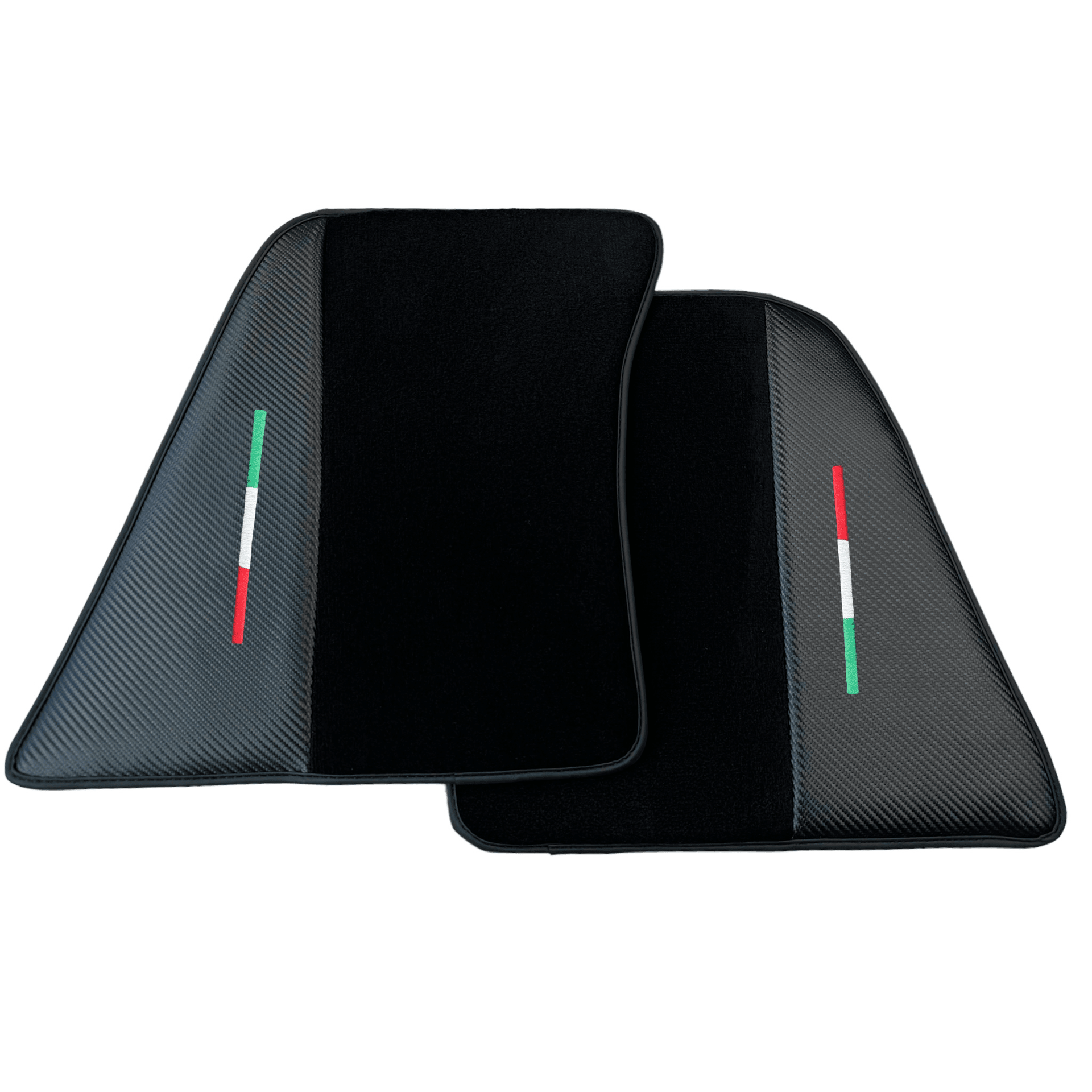 Black Floor Mats for Ferrari 296 GTS (2022-2024) with Carbon Fiber - AutoWin