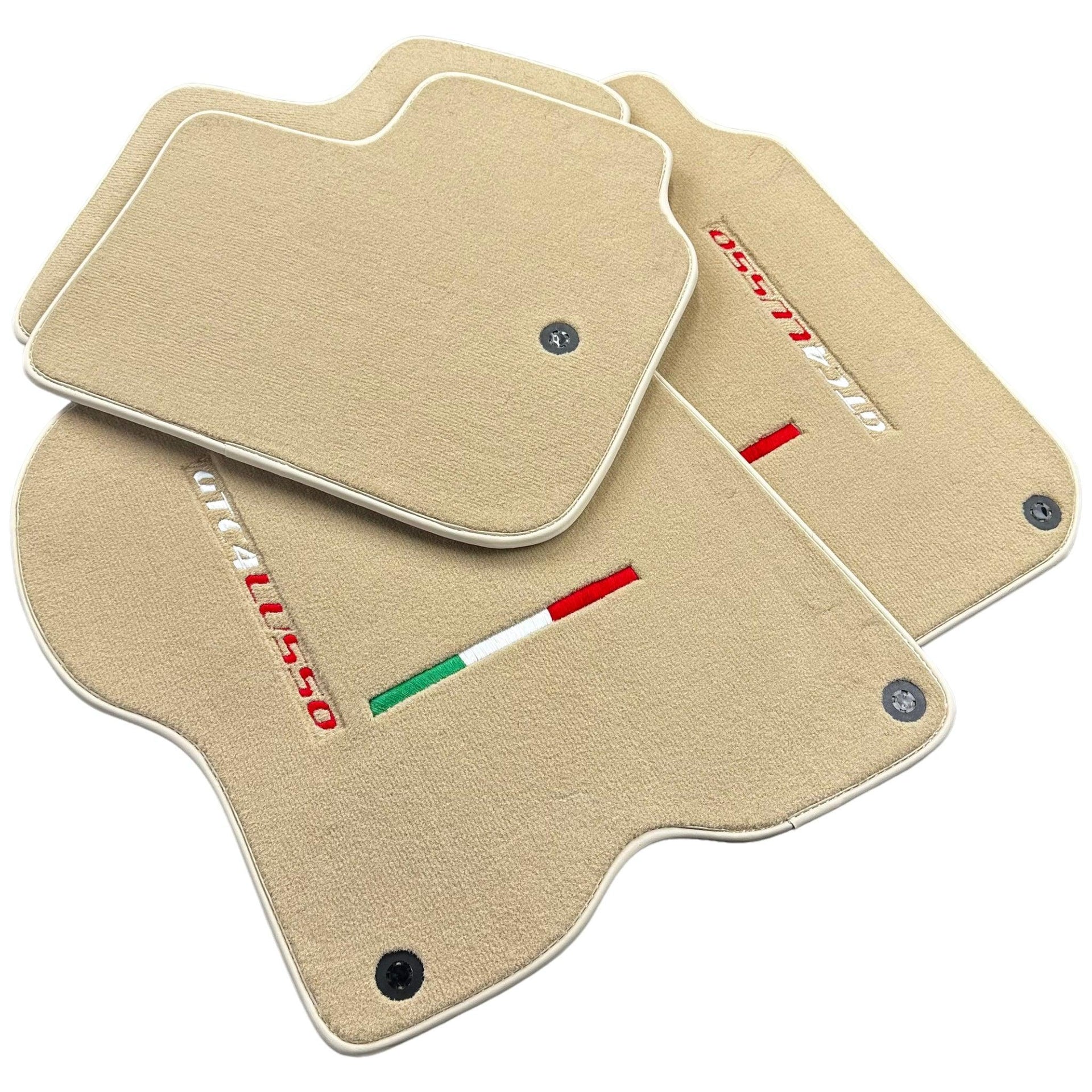 Beige Floor Mats for Ferrari GTC4 Lusso (2016-2023) Italian Edition - AutoWin