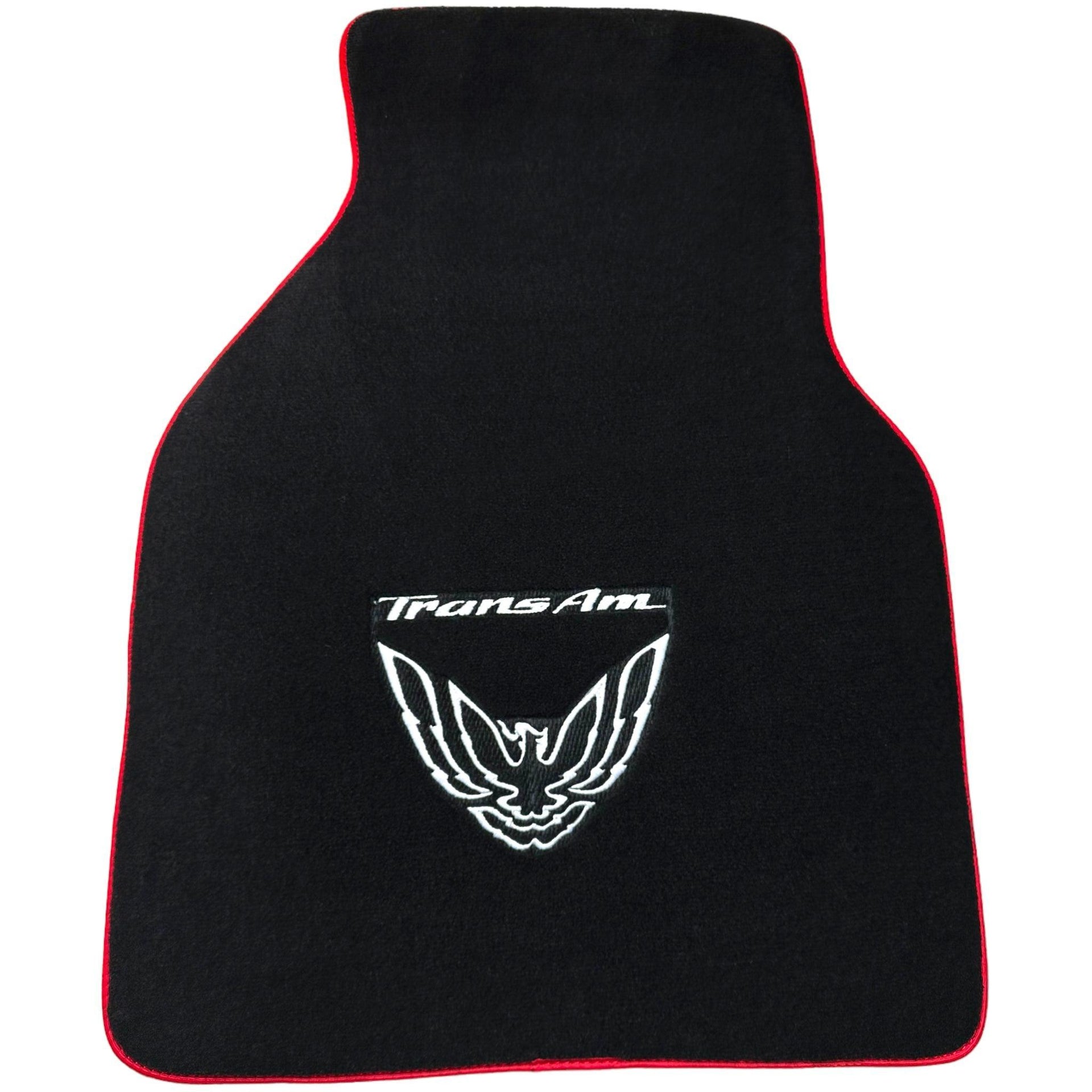 Black Floor Mats Red Trim for Pontiac FireBird (1993-2002) Trans Am - AutoWin