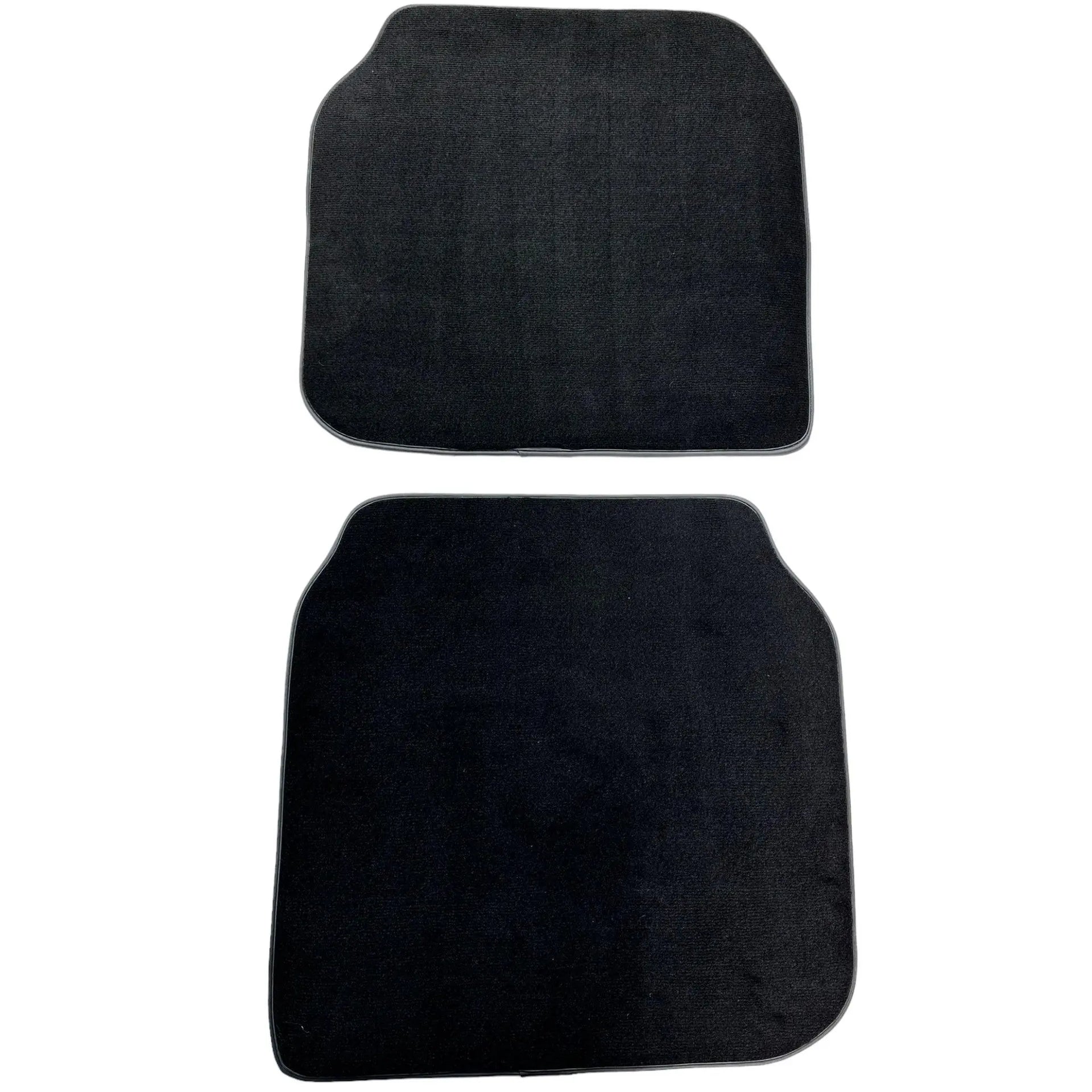 Black Floor Mats For BMW 7 Series F02 Long With Color Stripes Tailored Set Perfect Fit - AutoWin