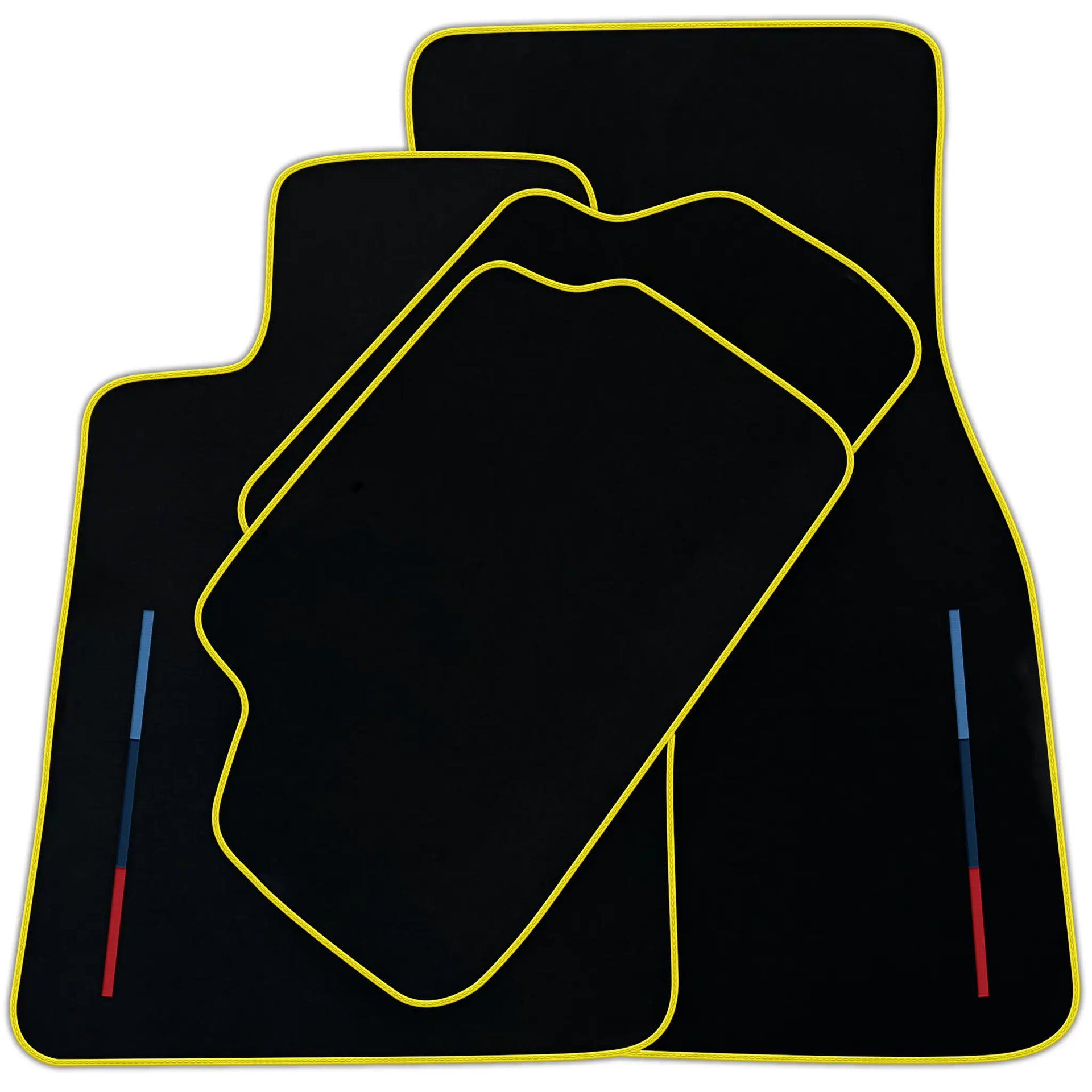 Black Floor Mats For BMW X5 Series E53 With Color Stripes Tailored Set Perfect Fit | Various Trim Colors