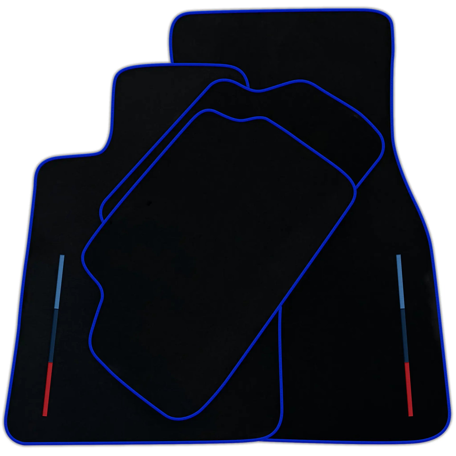 Black Floor Mats For BMW X7 Series G07 With Color Stripes Tailored Set Perfect Fit | Various Trim Colors