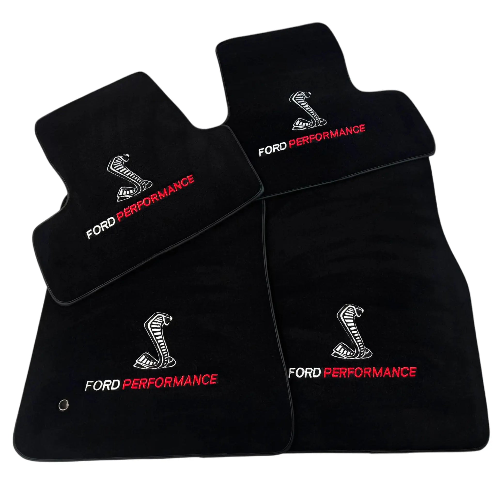 Customizable Black Floor Mats for Ford Mustang VI (2015-2023) Ford Performance