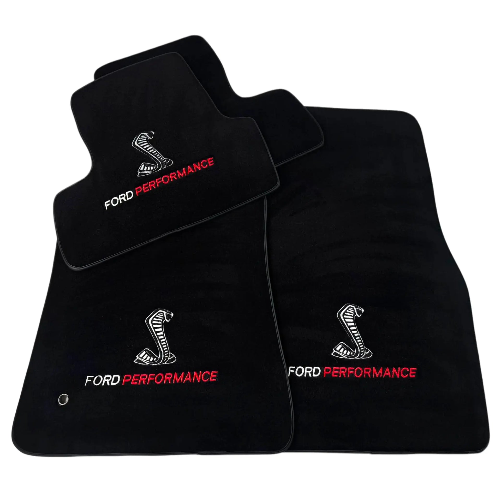 Customizable Black Floor Mats for Ford Mustang VI (2015-2023) Ford Performance