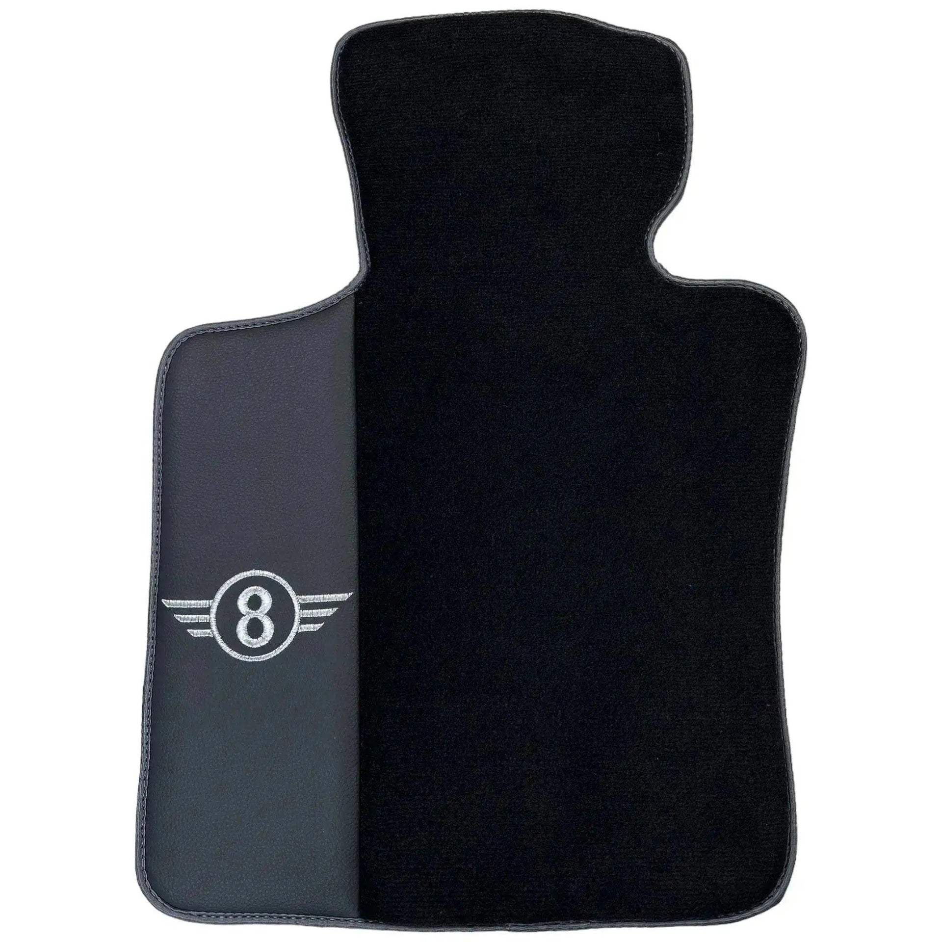 Black Floor Mats for Mini Cabrio R52 Convertible (2004-2009) with Gray Trim - AutoWin