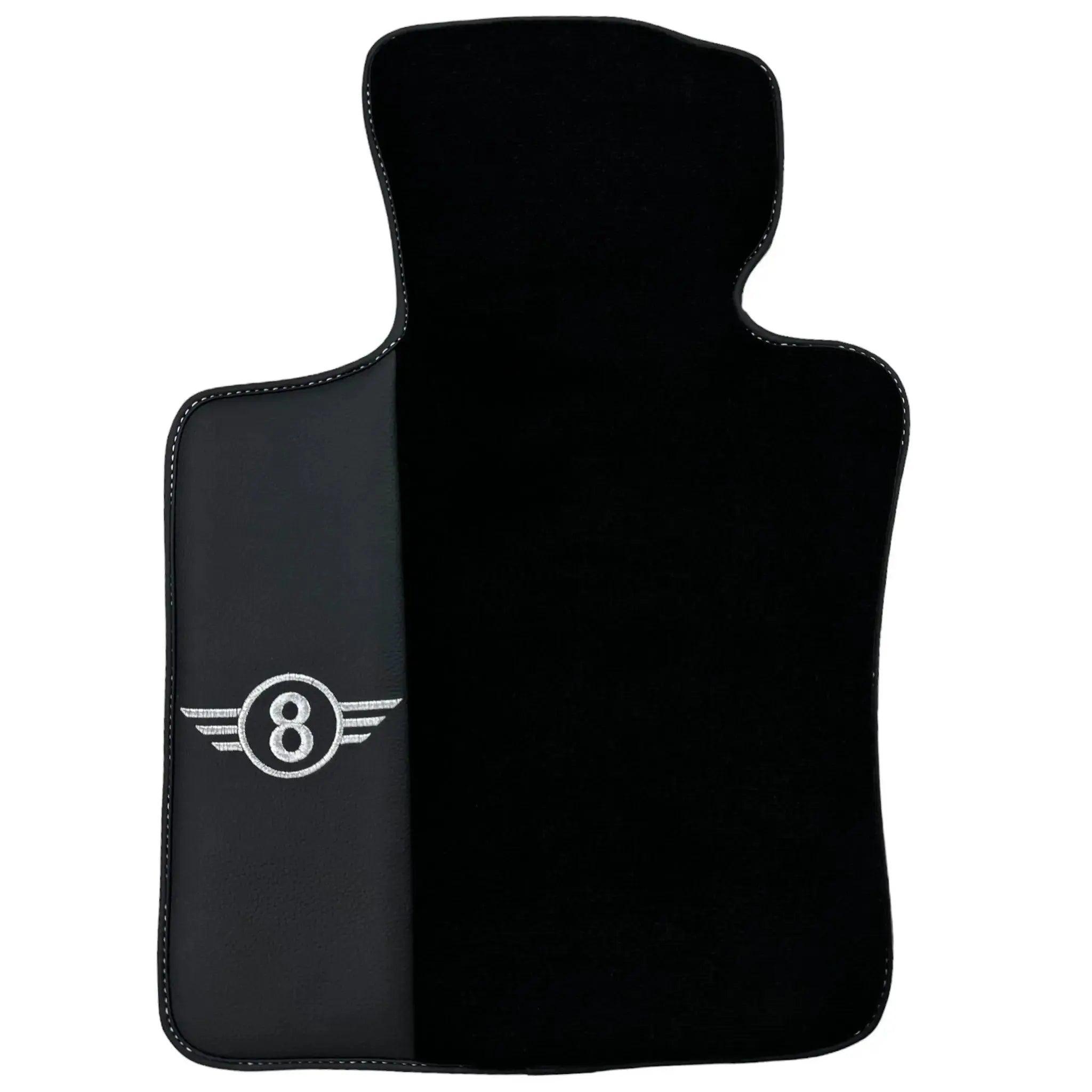 Black Floor Mats for Mini Clubman F54 (2019-2023) with Leather - AutoWin