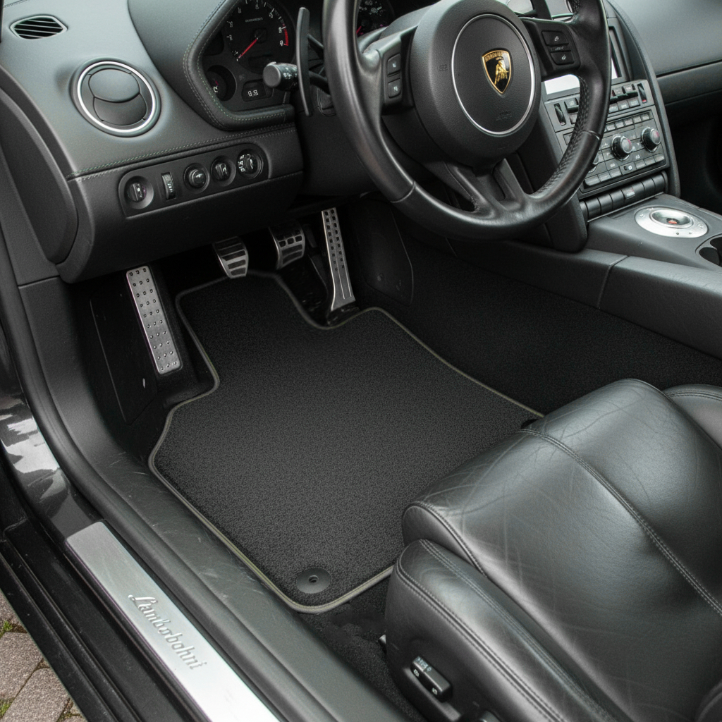 Custom Floor Mats for Lamborghini Gallardo Gray Color - AutoWin.EU
