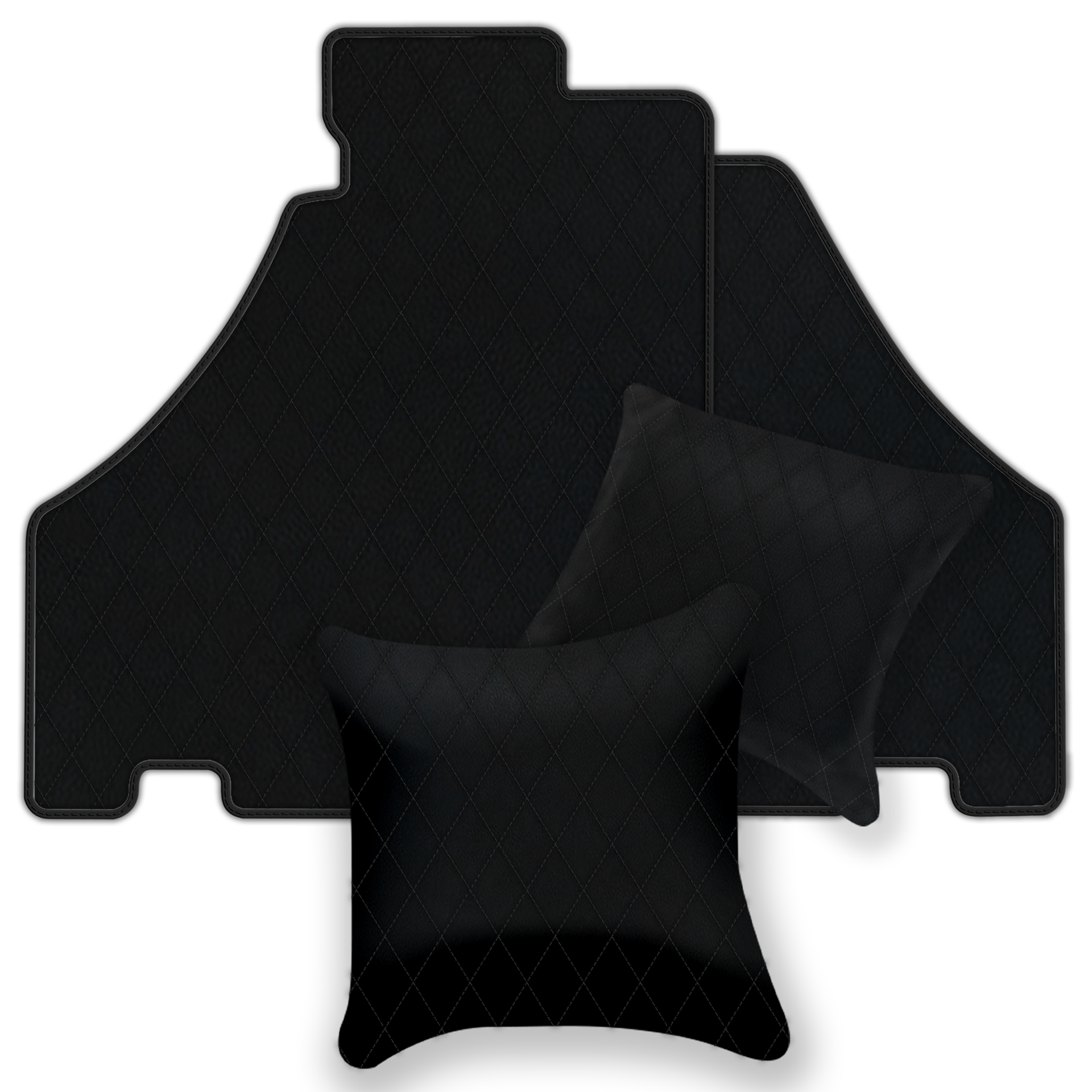 Premium Black Leather Floor Mats for Ferrari 360 (1999-2005)