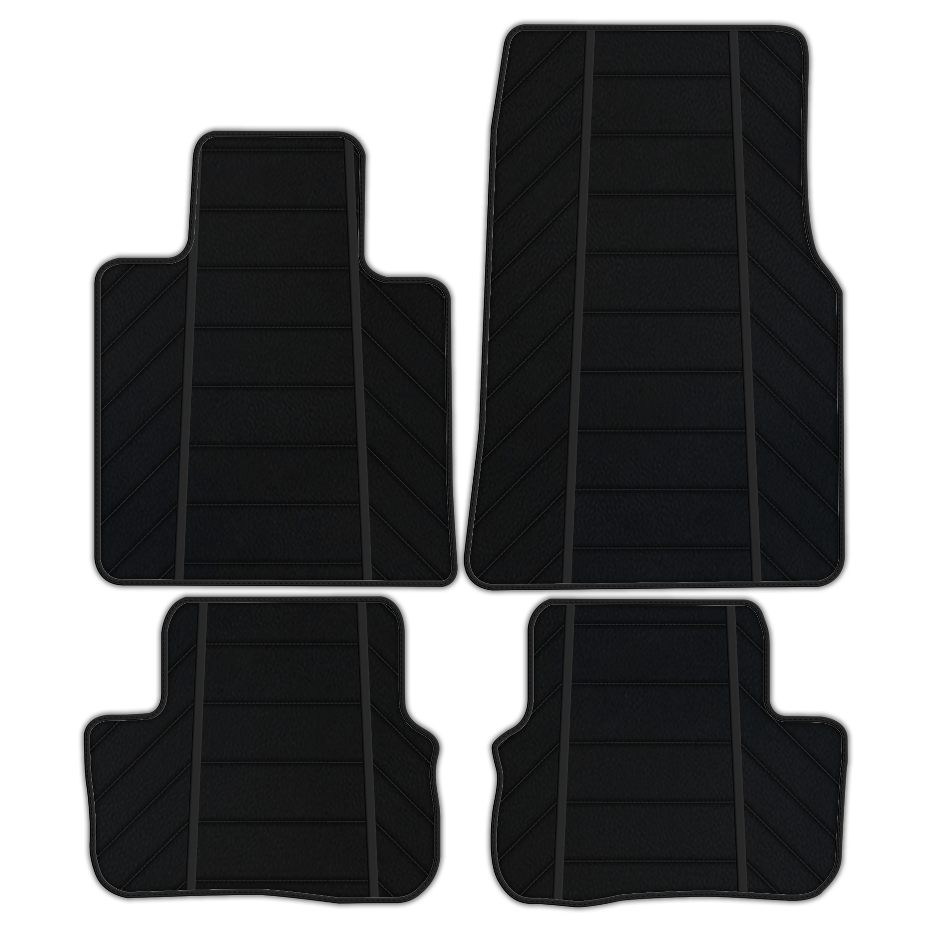 Luxury Black Leather Floor Mats for Rolls Royce Dawn 2016-2023