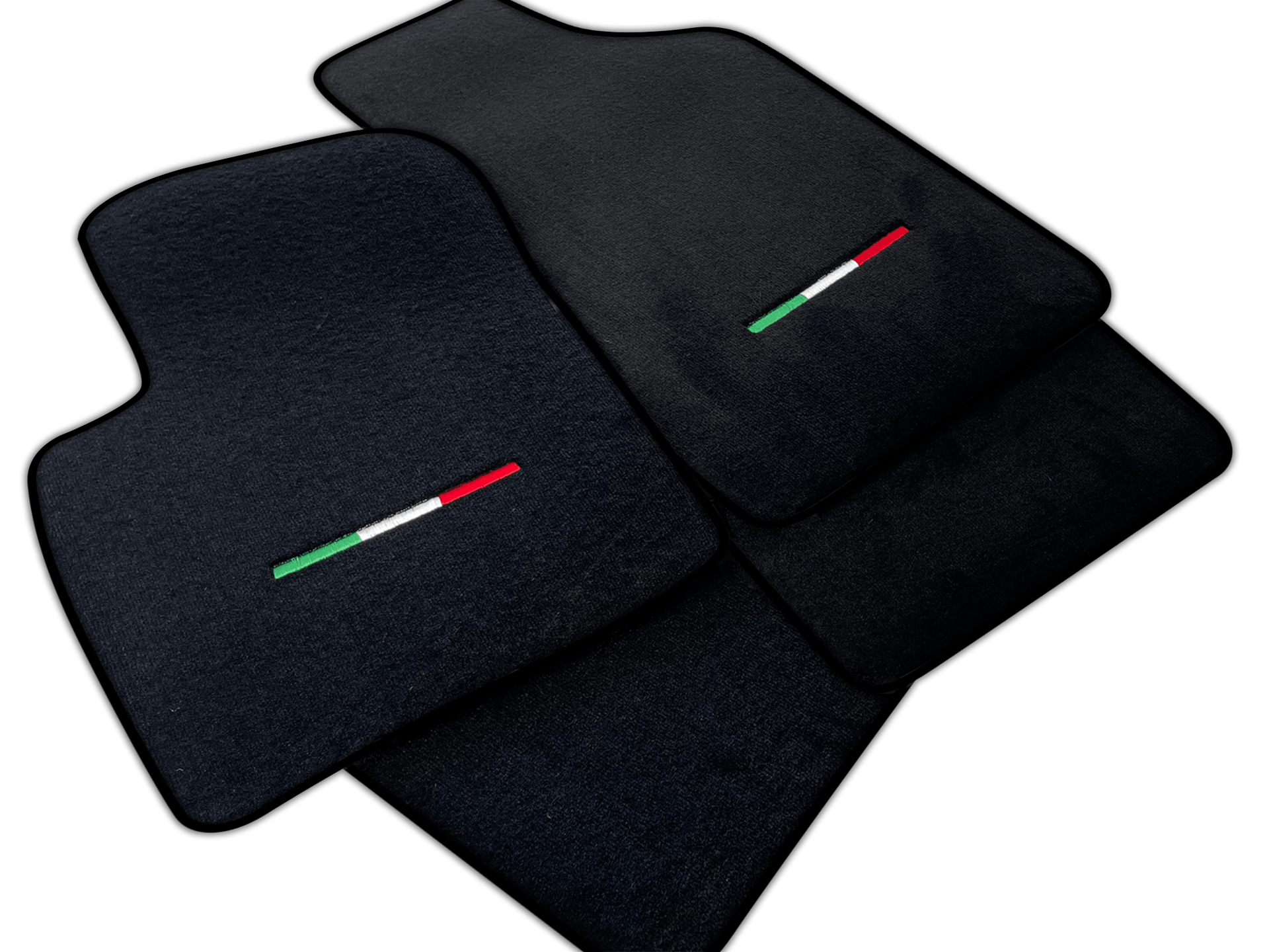 Italian Edition Black Floor Mats for Fiat 500X (2018-2024) Co Driver Without Fixing System