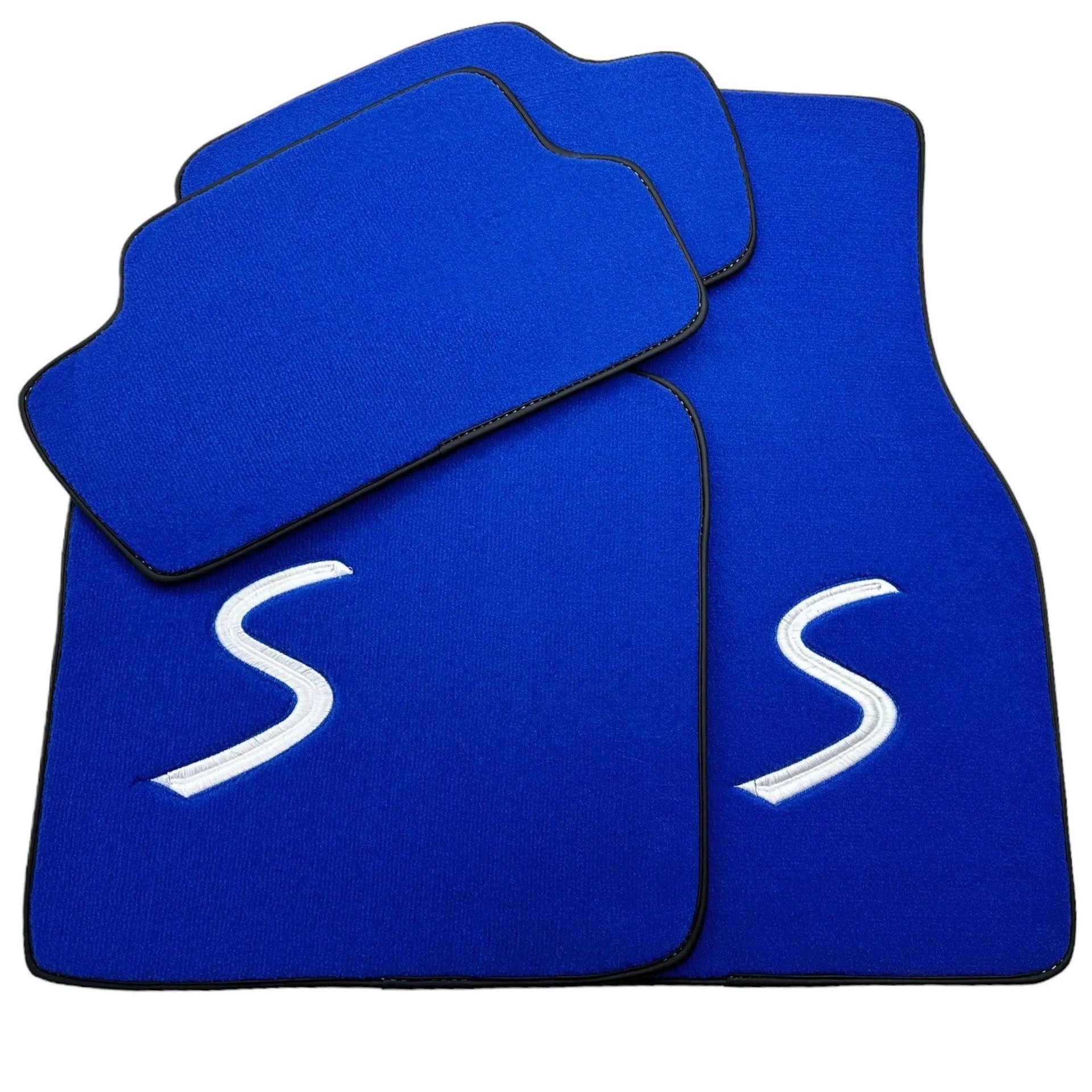 Blue Floor Mats for Mini Cabrio R56 Convertible (2009-2016) - AutoWin