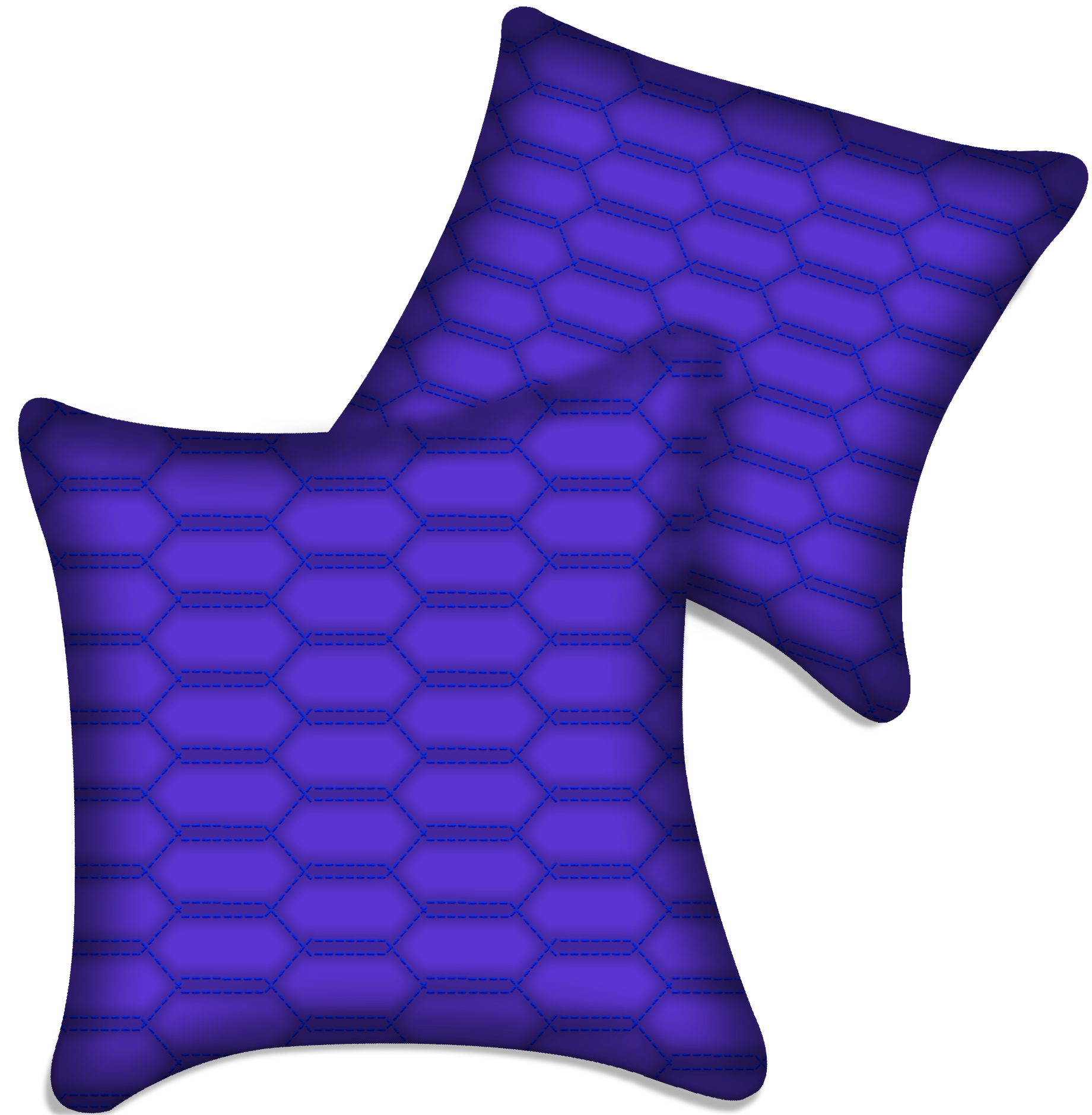 Customizable Purple Leather Pillows Set of 2 for All Vehicles