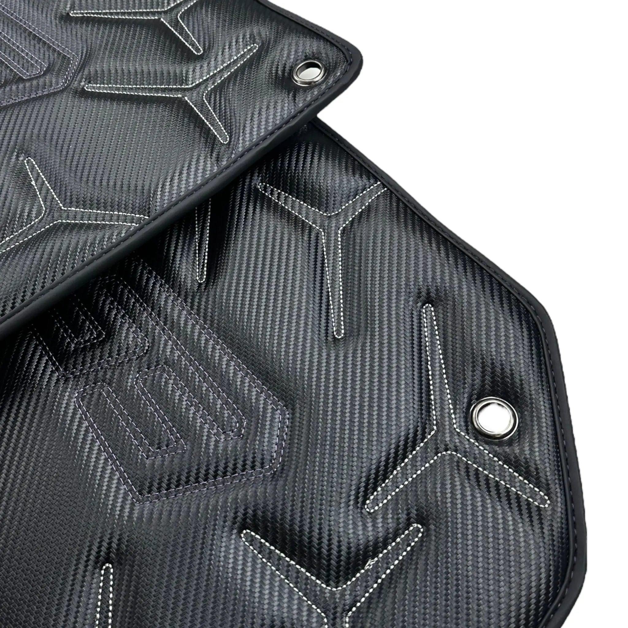 Carbon Leather Floor Mats for Lamborghini Aventador SVJ 63 Edition - AutoWin