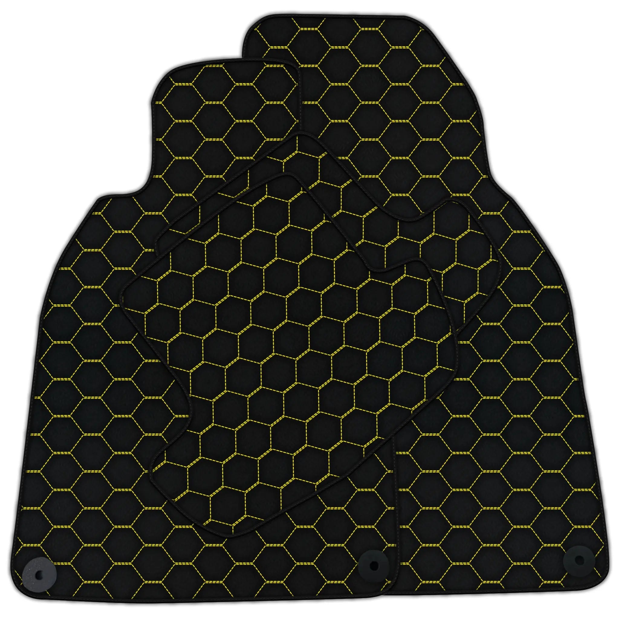Customizable Porsche 911 - 992 Leather Floor Mats | Hex Pattern Luxury