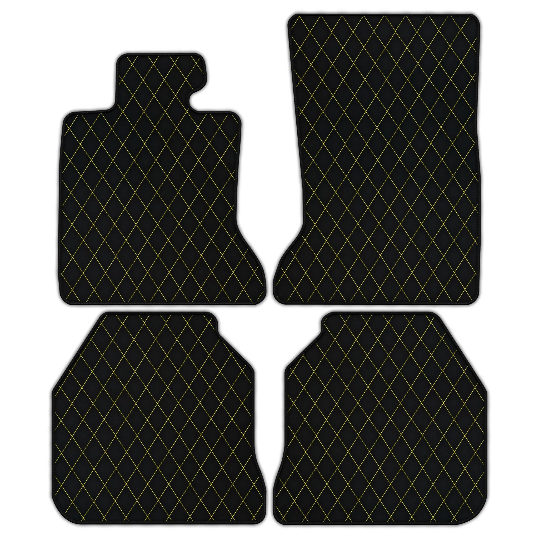 Customizable Leather Floor Mats with Single Diamond Pattern for Rolls Royce Ghost Series I (2010–2020)