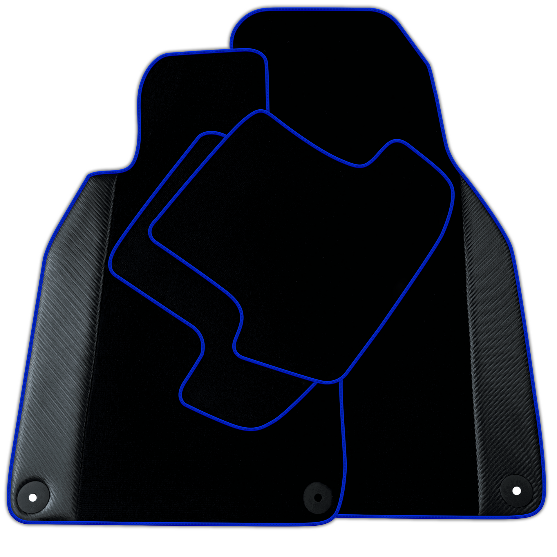 Black Floor Mats for Porsche 911 - 996 (1998-2004) with Carbon