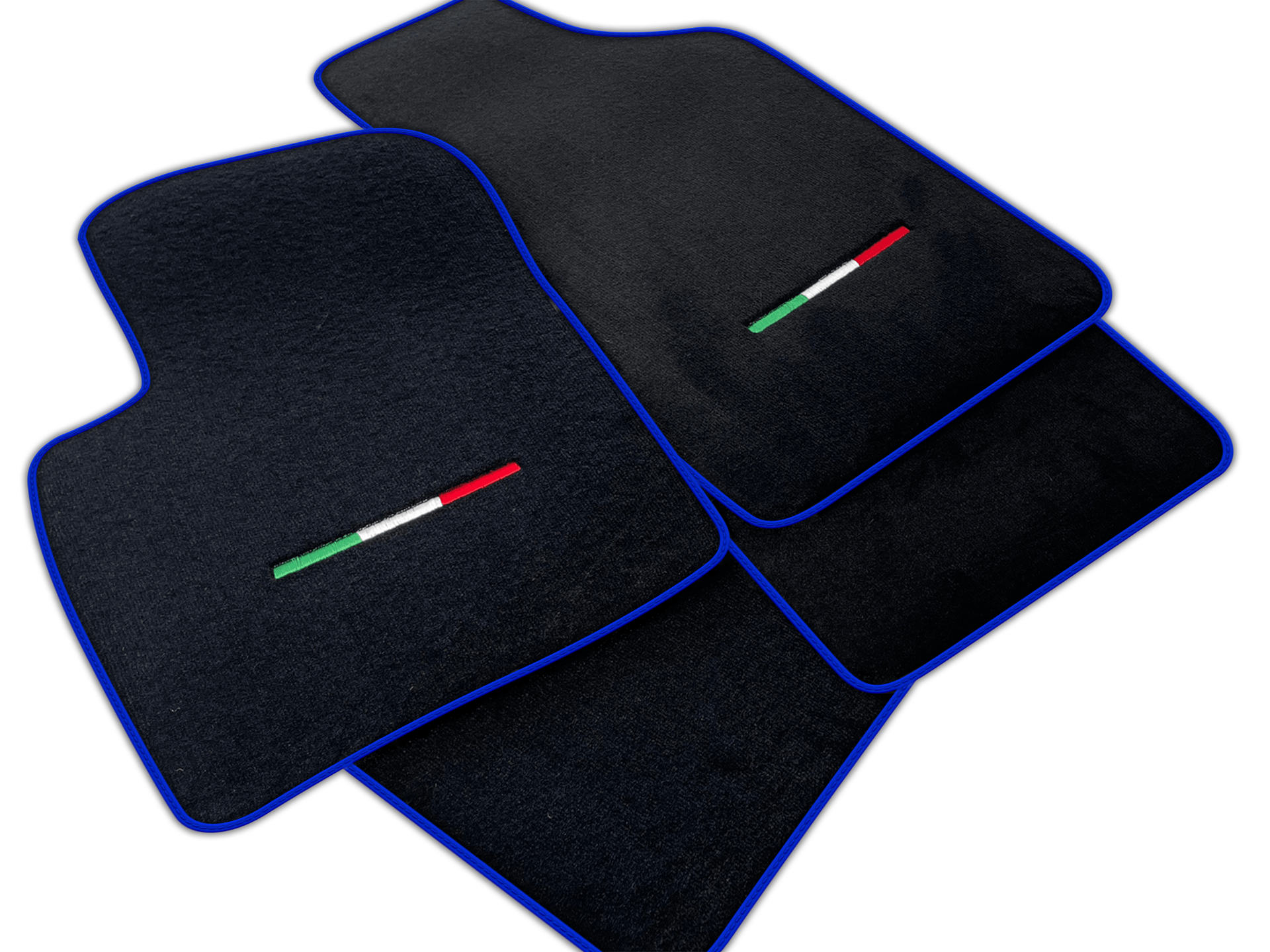 Italian Edition Black Floor Mats for Fiat 500e (2020-2024) Cabrio