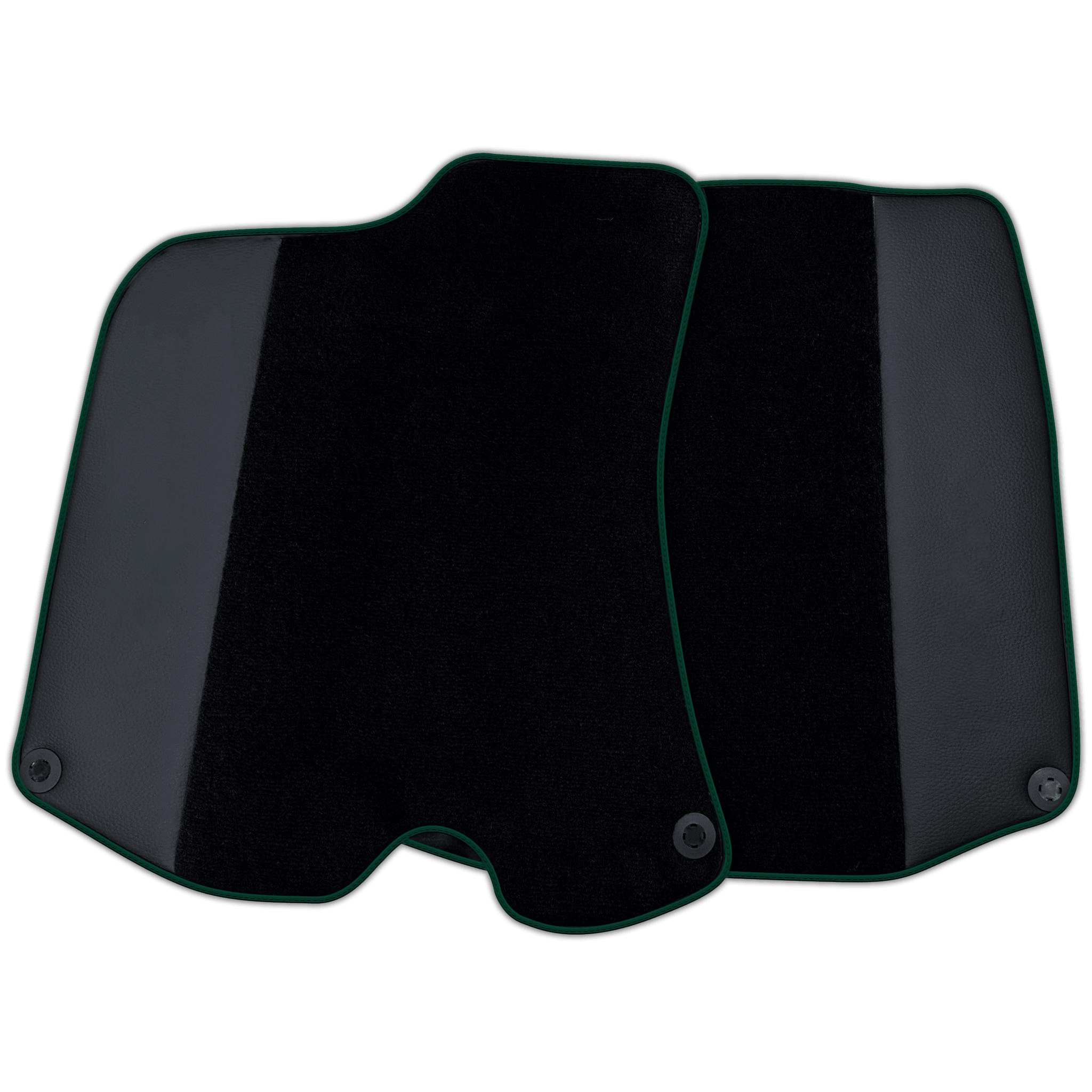 Custom Black Floor Mats For Ferrari Portofino (2018-2023) With Leather