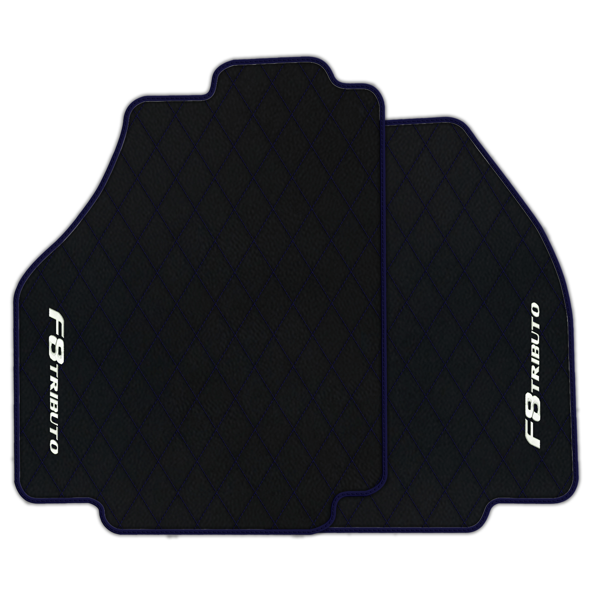 Premium Black Leather Floor Mats for Ferrari F8 Spider (2019-2023)