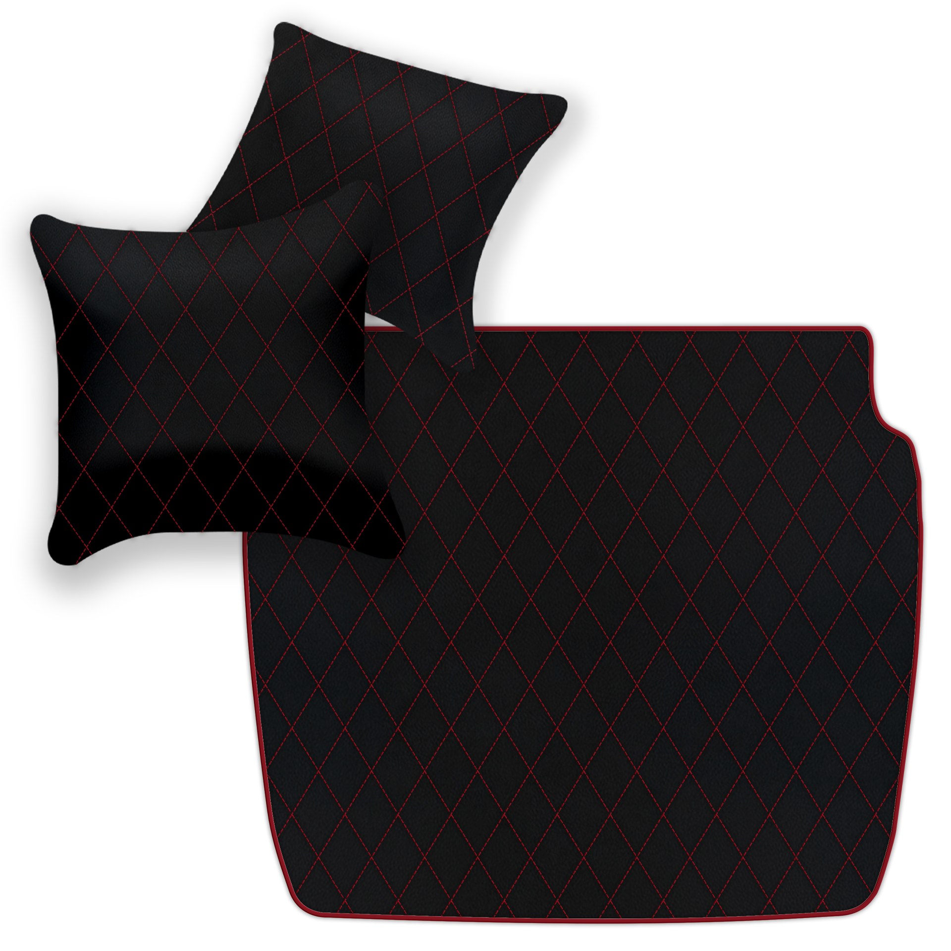 Custom Black Leather Floor Mats for Ferrari 612 Scaglietti (2005-2011)