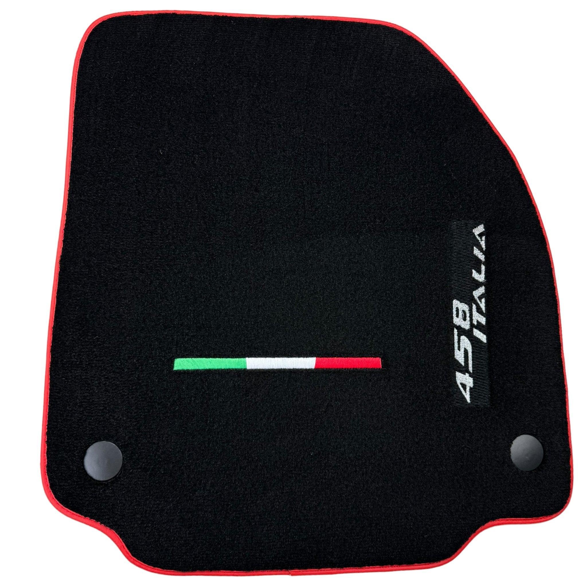 Floor Mats for Ferrari 458 Italia (2009-2015) with Red Trim - AutoWin