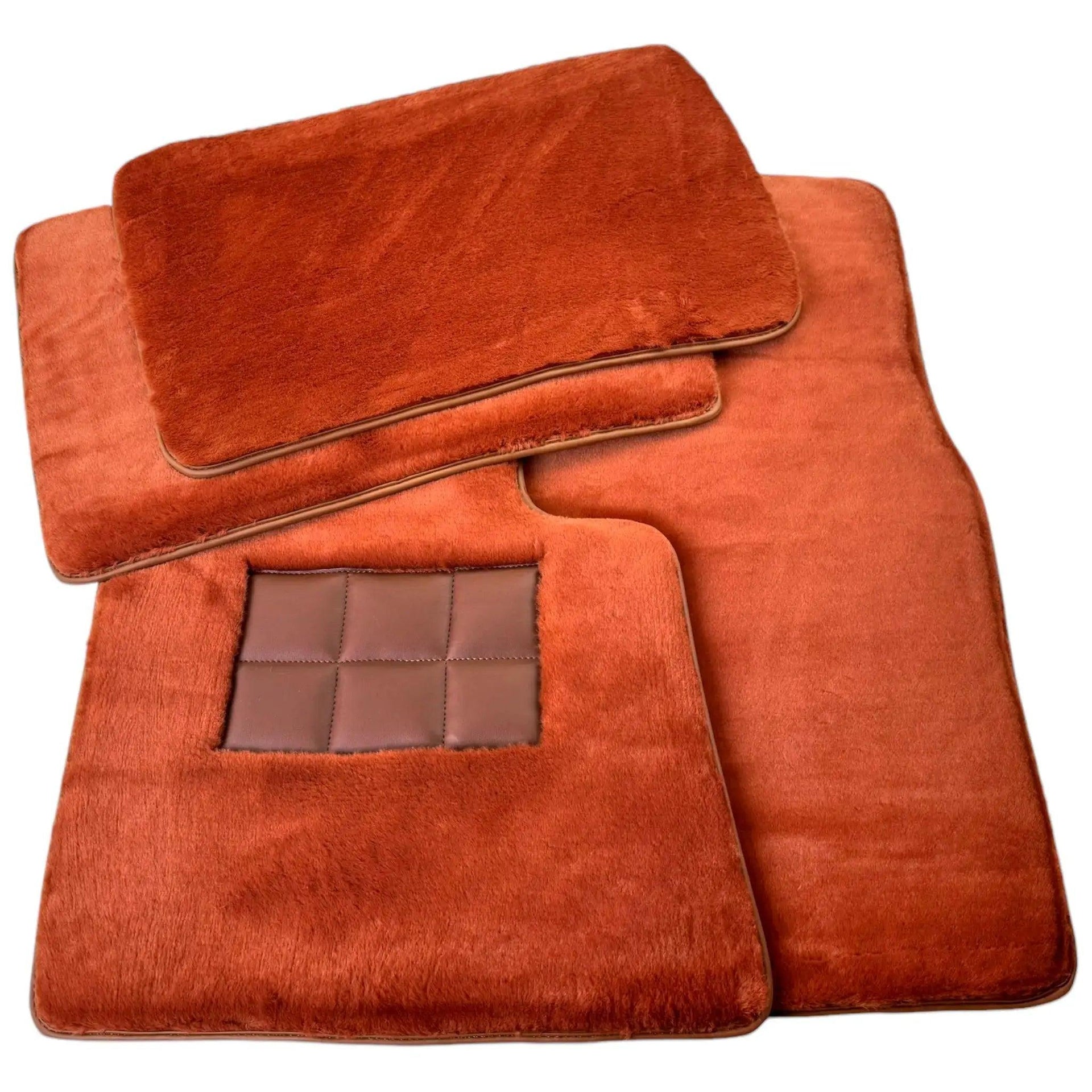 Ginger Color Sheepskin Floor Mats for Rolls-Royce Wraith (2013-2023) - AutoWin