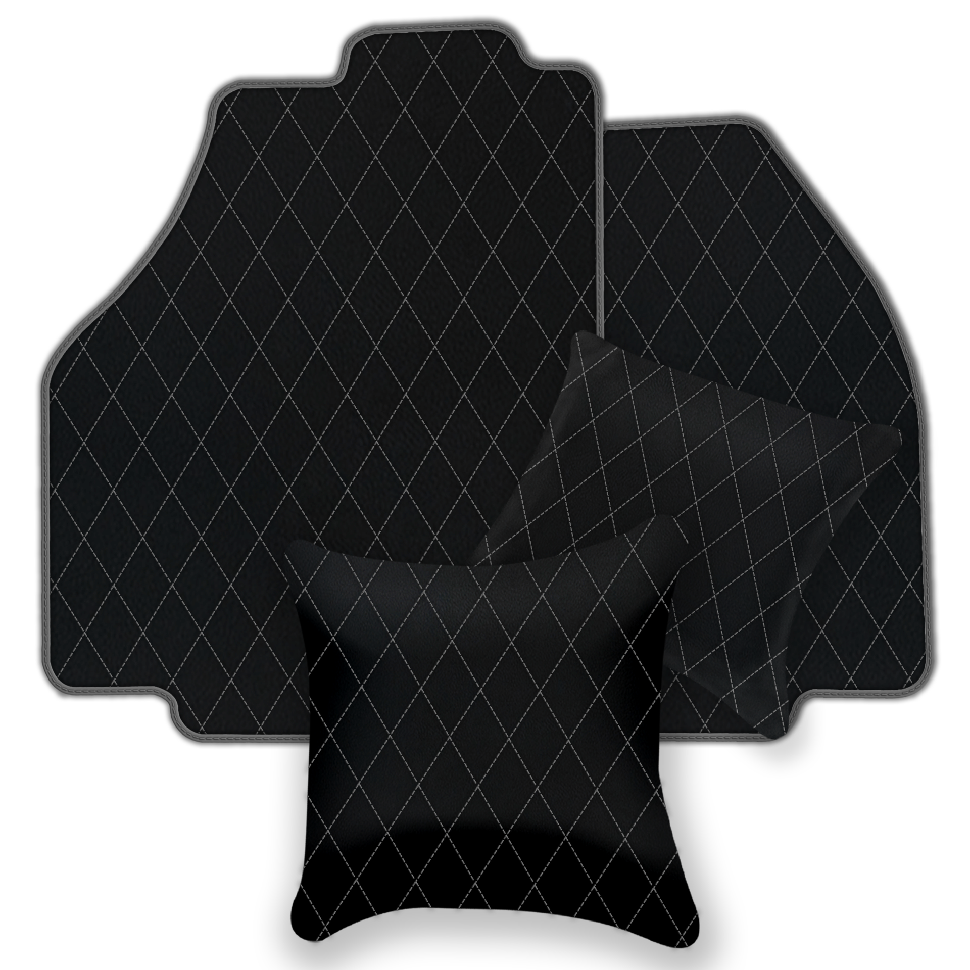 Premium Black Leather Floor Mats for Ferrari 488 Spider (2016-2022)