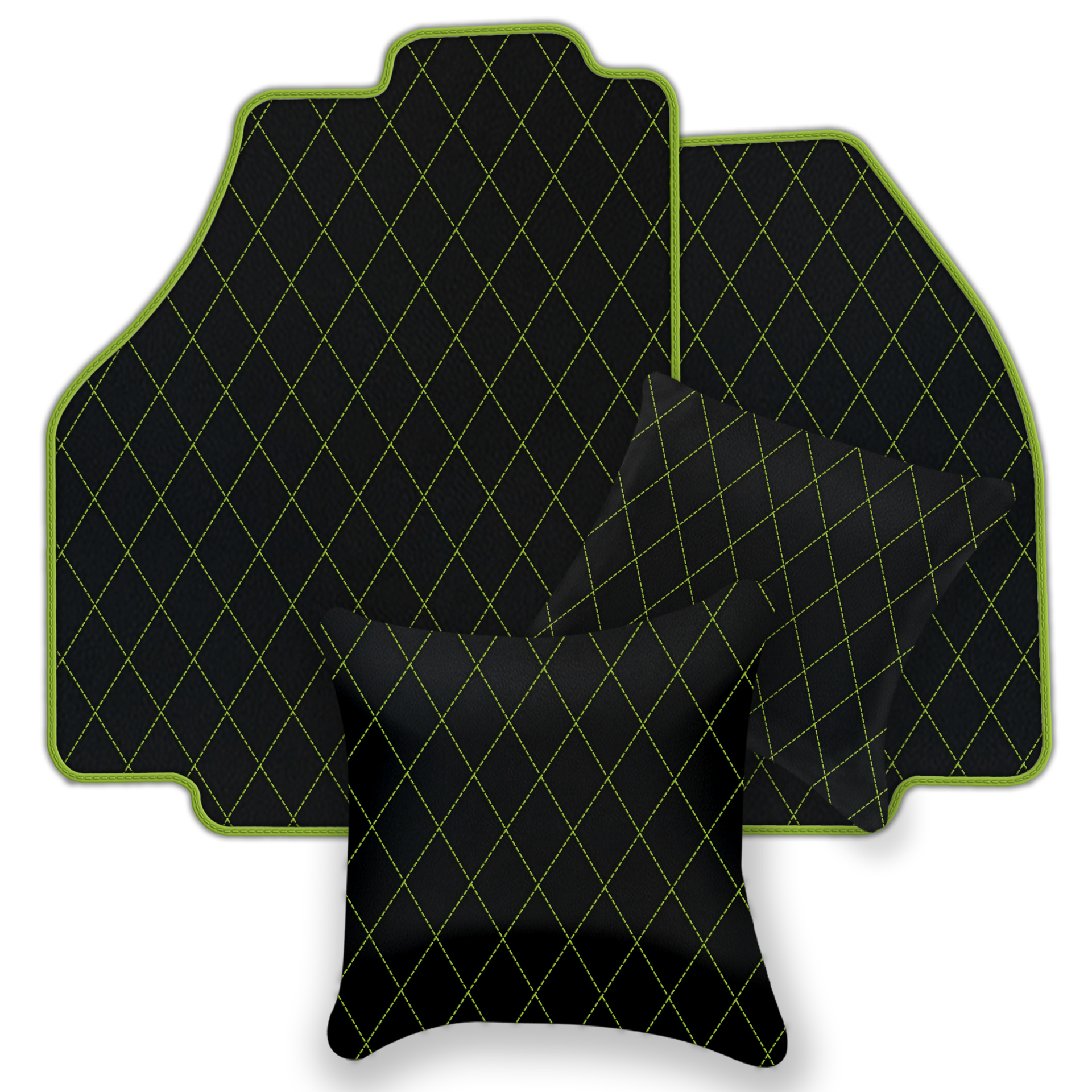 Premium Black Leather Floor Mats for Ferrari 488 Spider (2016-2022)