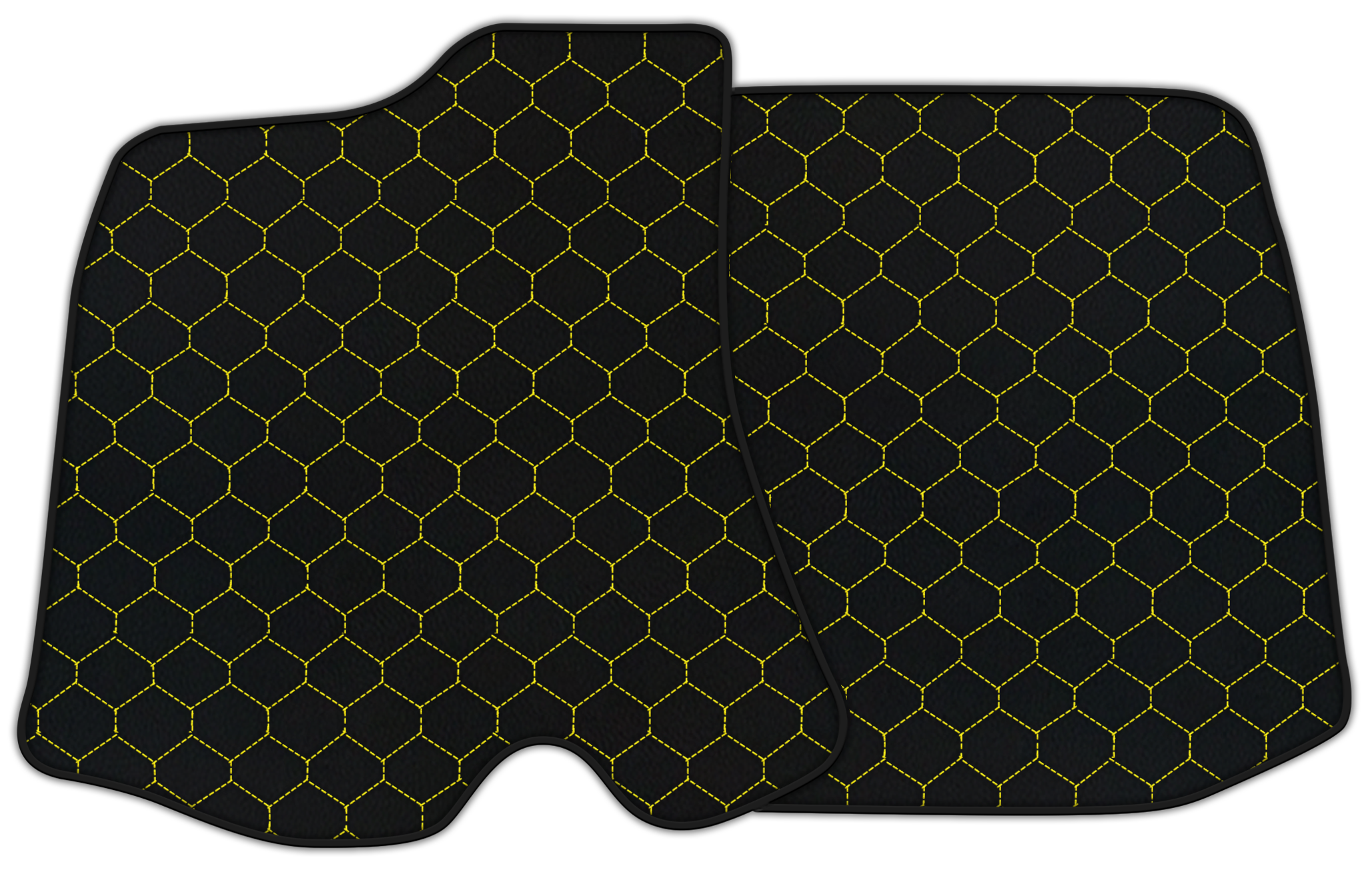 Customizable Leather Floor Mats with Hex Pattern for Ferrari Roma (2021–2024)