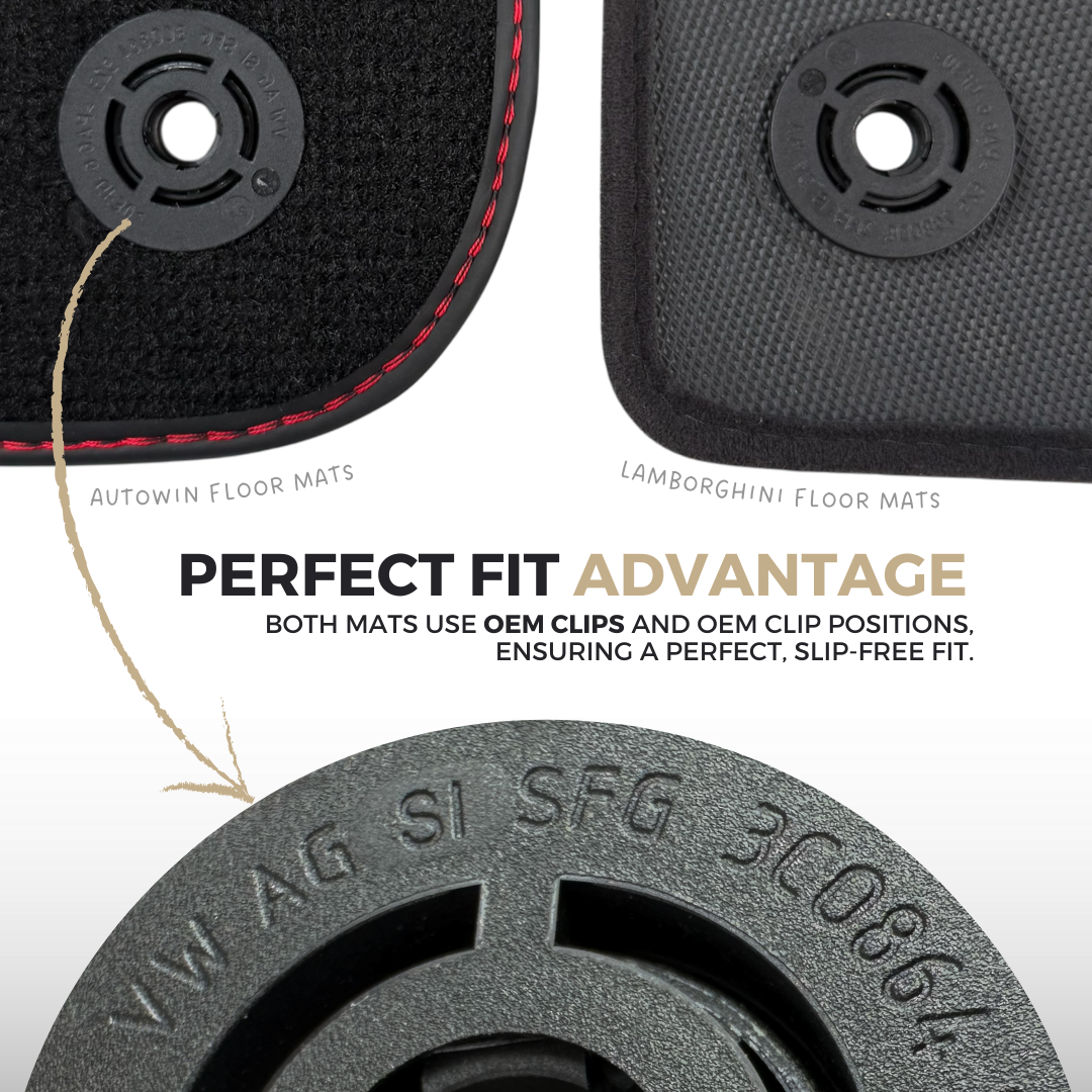 Lamborghini VS AutoWin Floor Mats - Perfect Fit Advantage