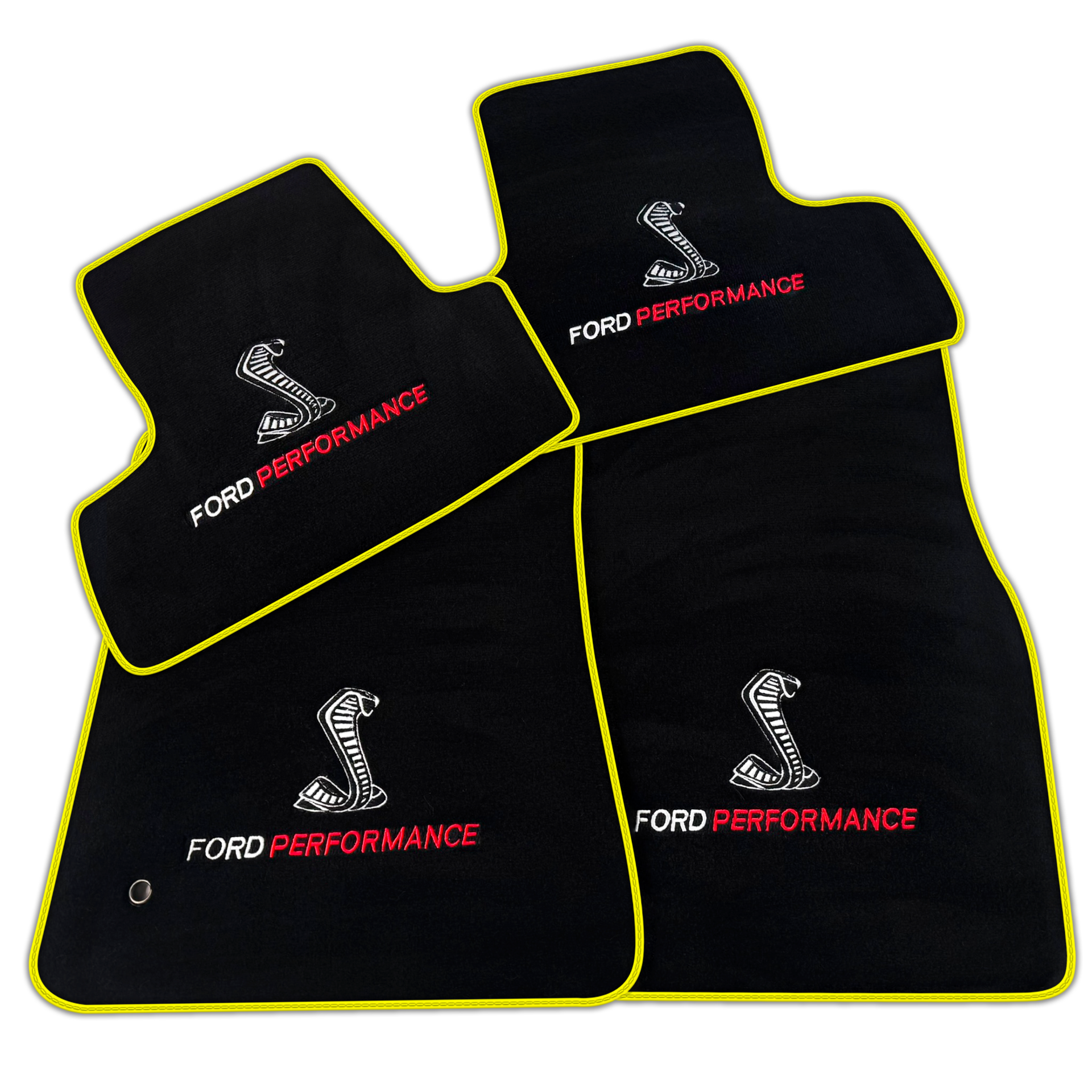 Customizable Black Floor Mats for Ford Mustang VI (2015-2023) Ford Performance