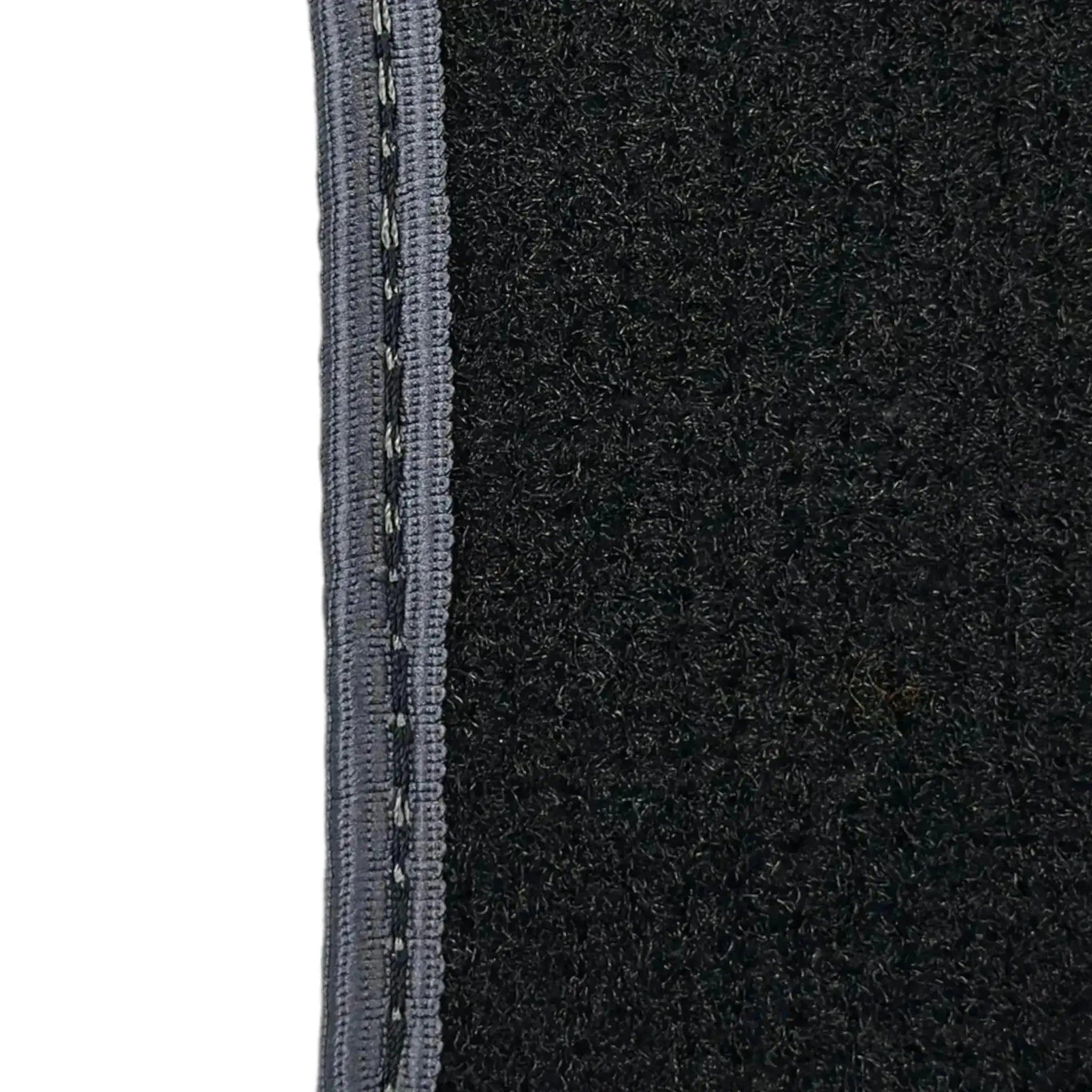 Black Floor Mats for Mini Cooper / One F55 5-Doors (2015-2023) with Gray Trim - AutoWin