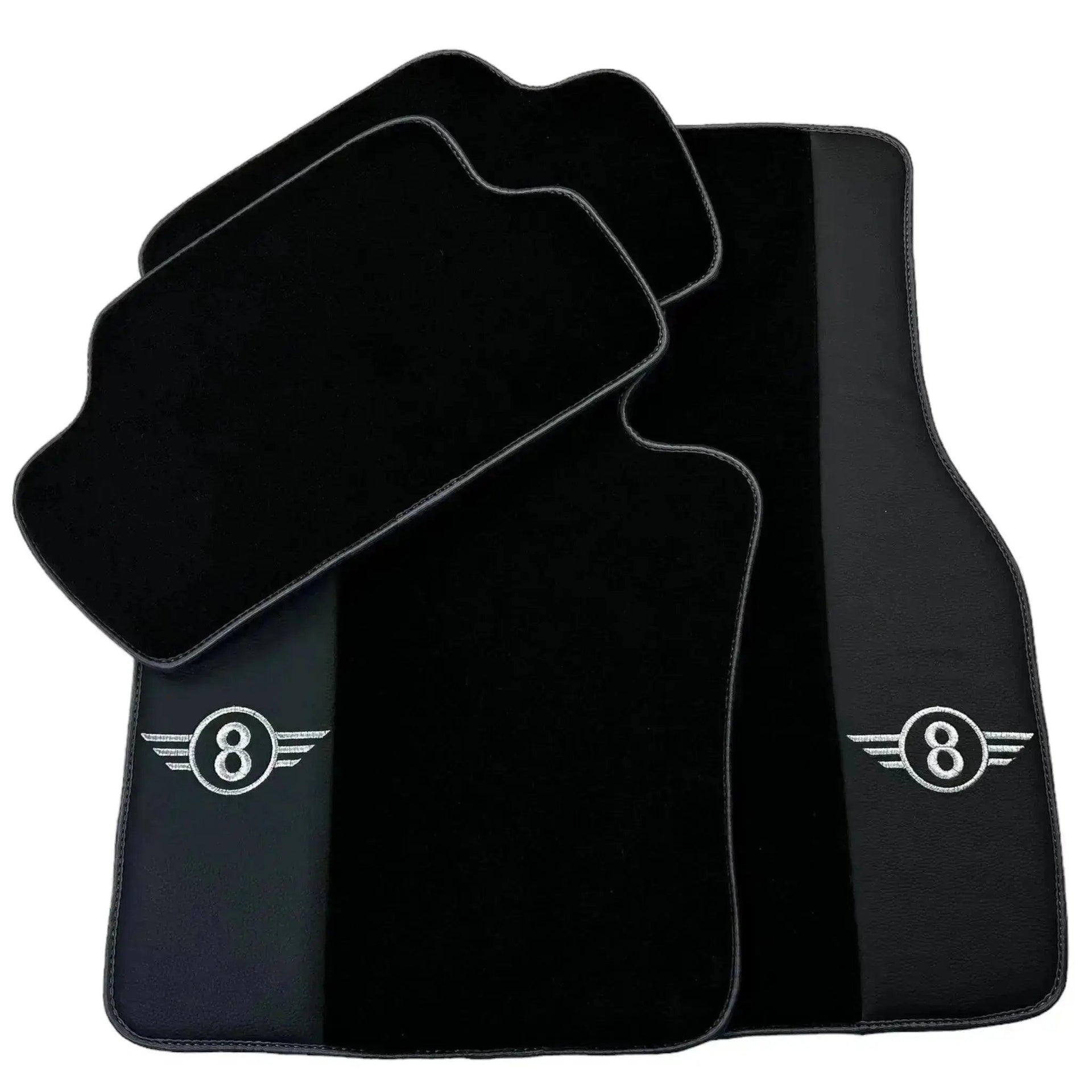 Black Floor Mats for Mini Cooper / One R50 (2001-2007) with Gray Trim - AutoWin