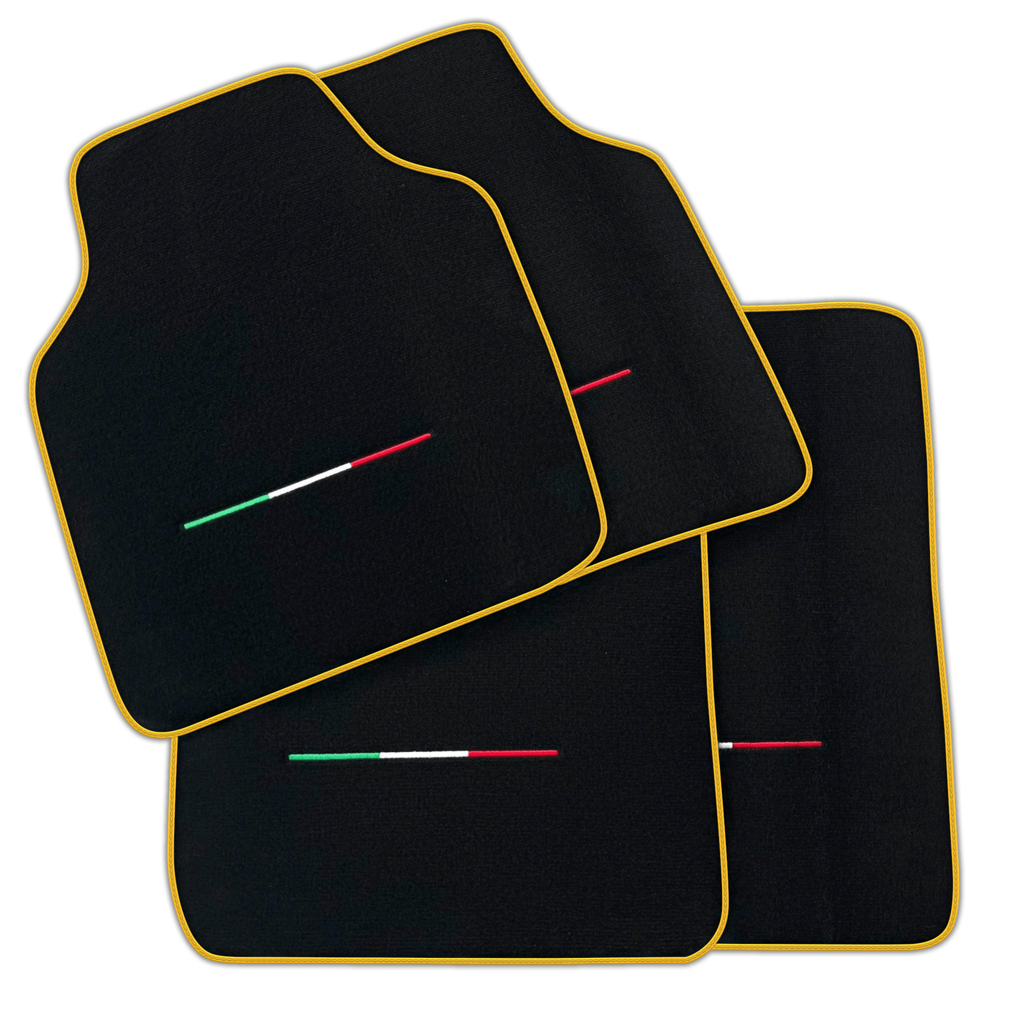 Black Floor Mats for Ferrari Purosangue (2023-2024) IT Flag | Various Trim Colors