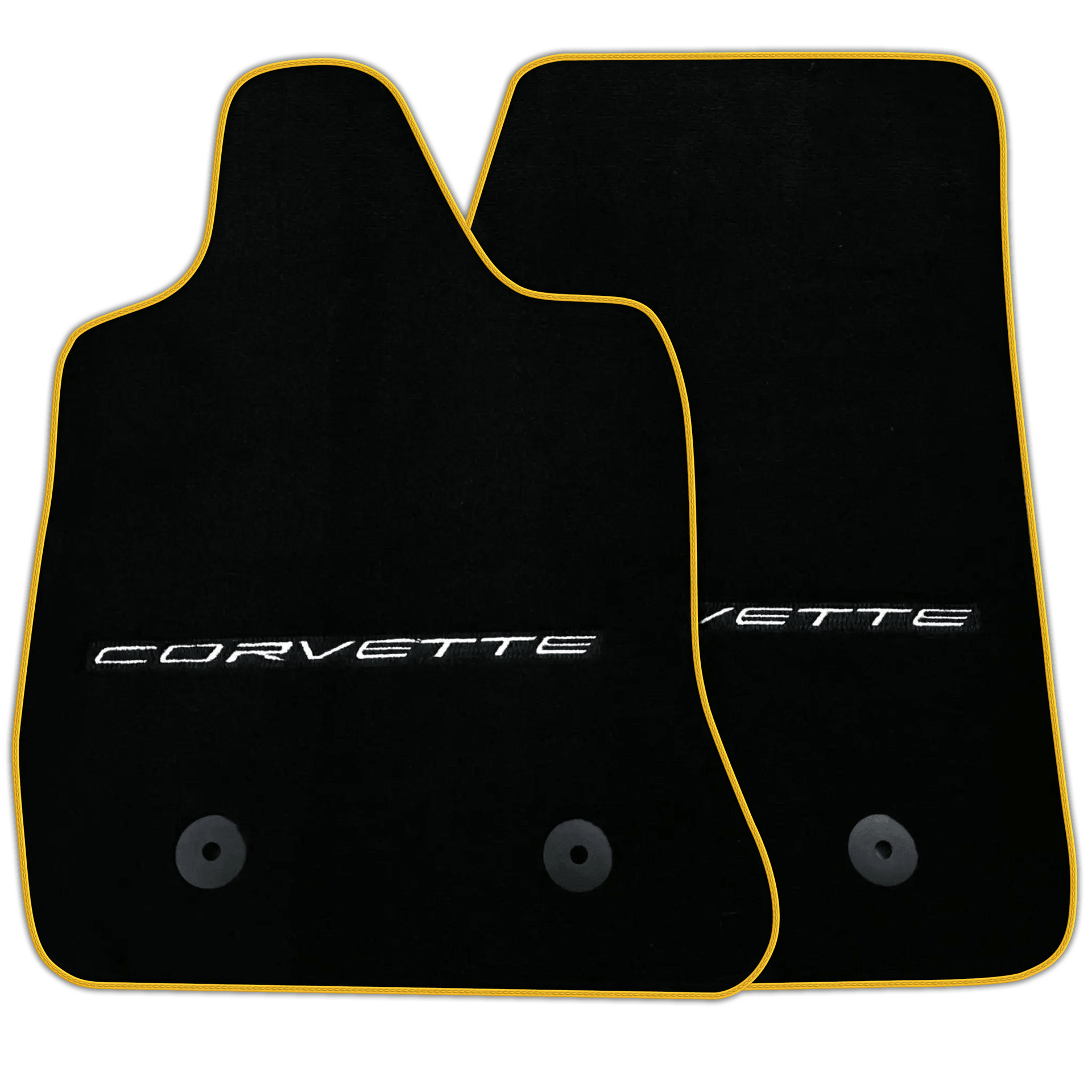 Black Floor Mats for Chevrolet Corvette C7 (2014-2019) | Various Trim Colors