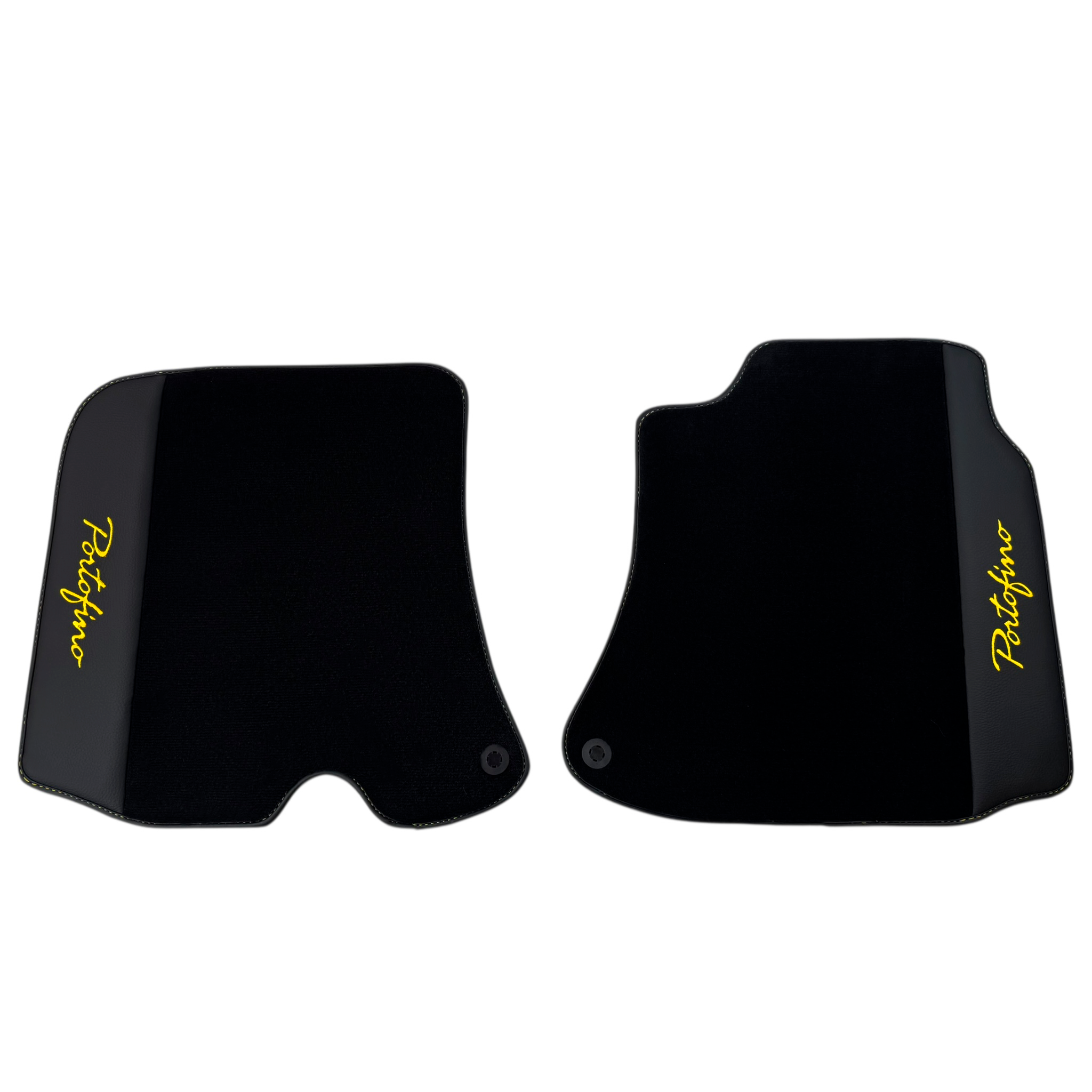Black Floor Mats for Ferrari Portofino (2018-2023) with Leather