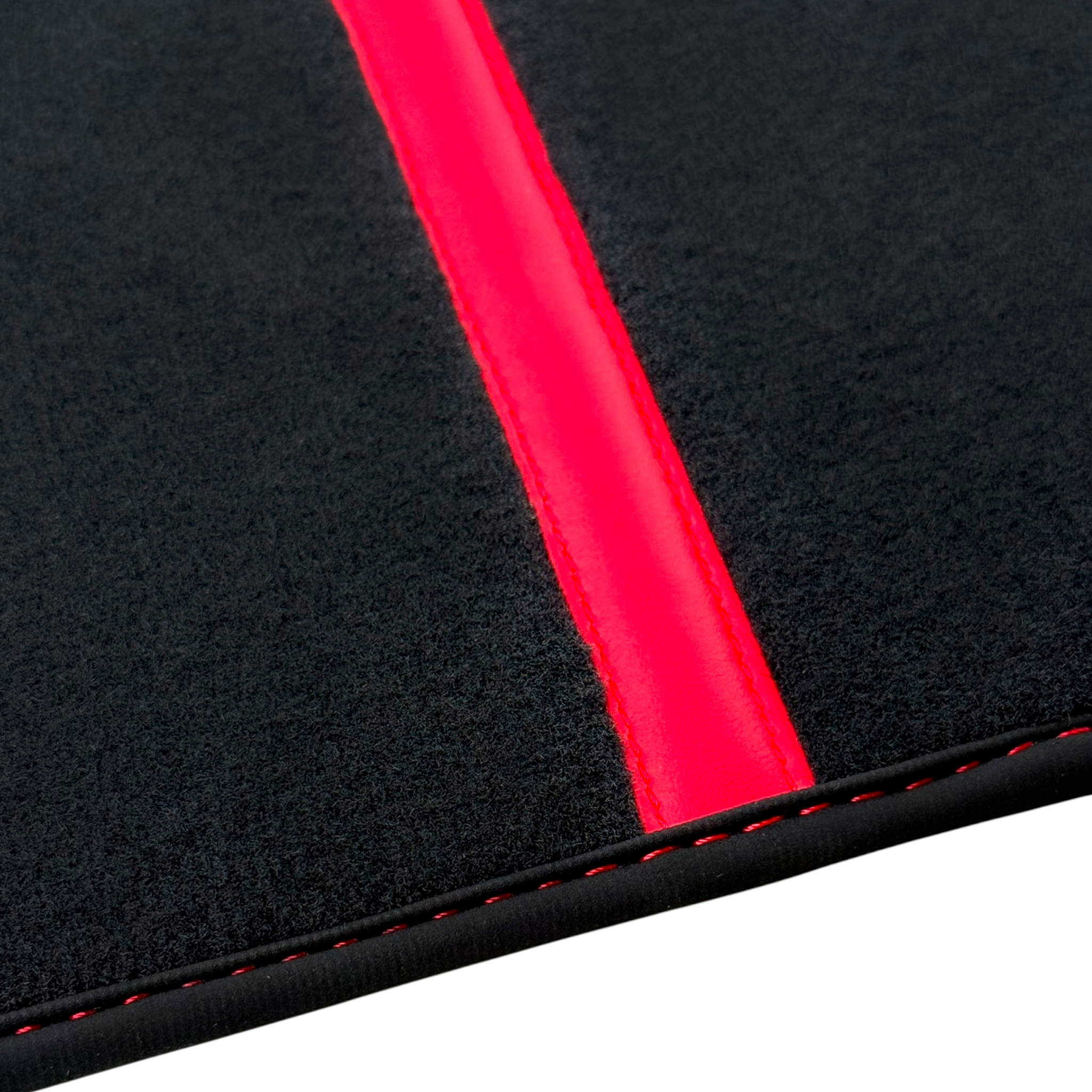 Black Car Floor Mats with Leather Line for Ferrari 488 GTB (2016-2022) | Various Colors