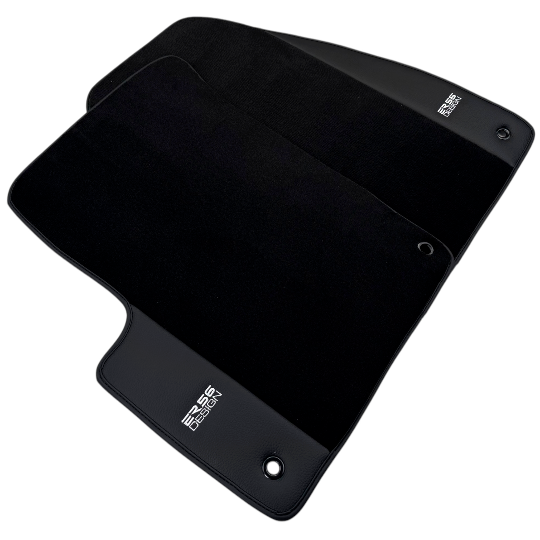 ER56 Design Black Floor Mats for Jeep Cherokee KL (2014-2024) with Leather