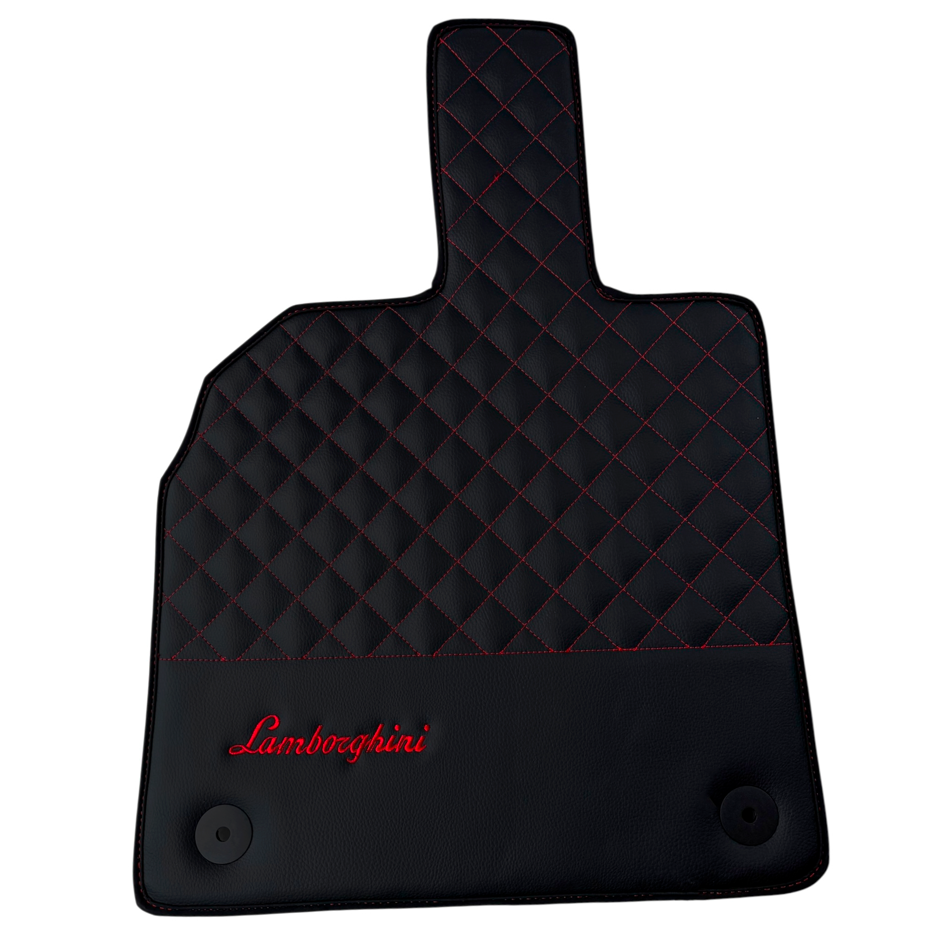 Lamborghini Aventador Carbon Leather Floor Mats with Green Stitching