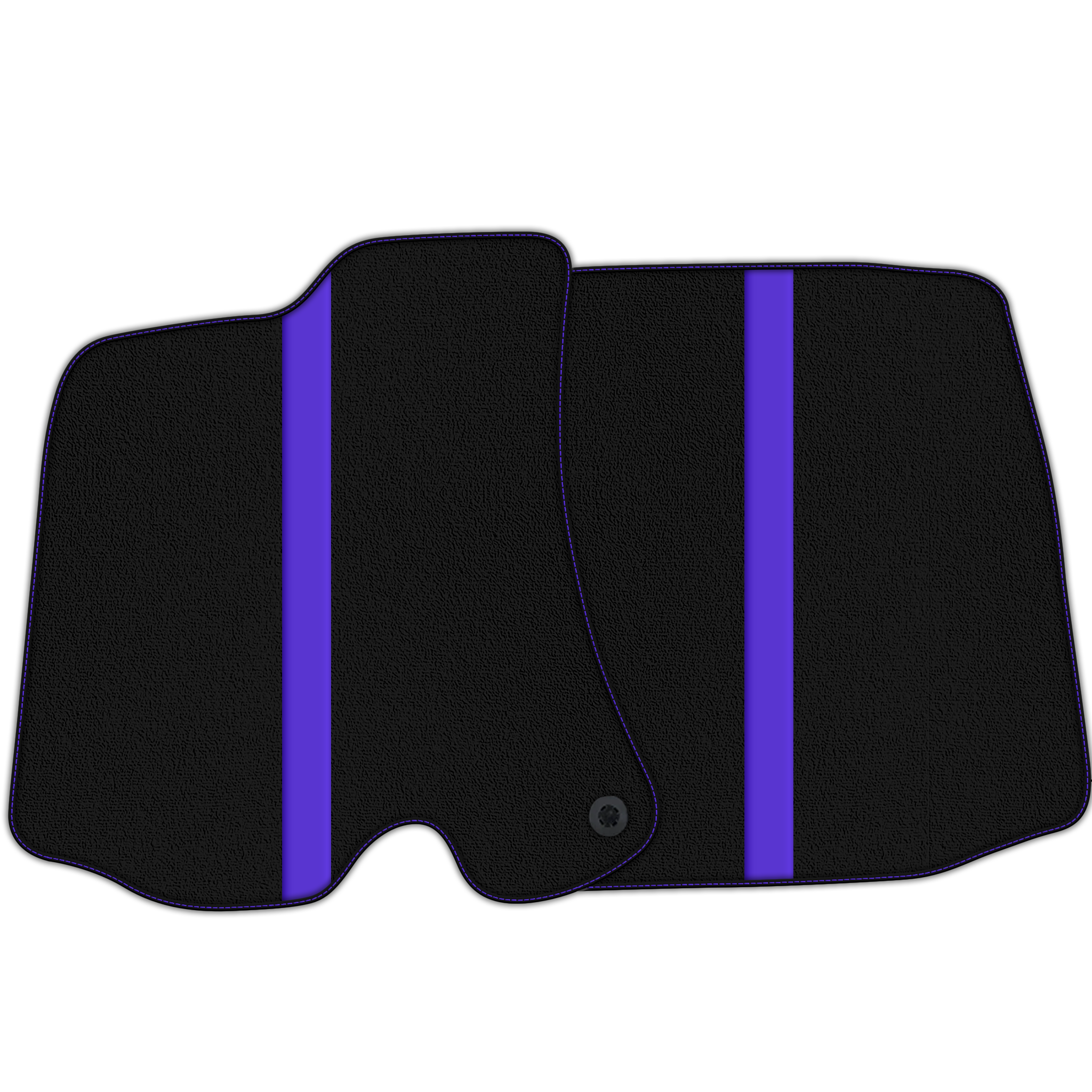 Black Floor Mats with Leather Line for Ferrari Roma (2021-2024) - Various Colors