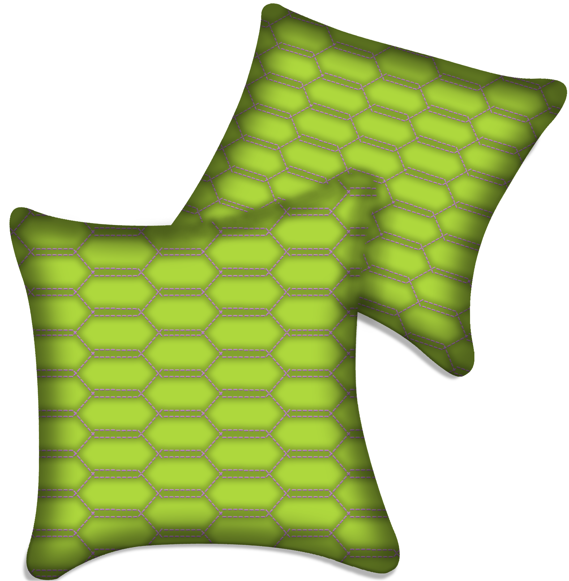 Customizable Green Leather Pillows Set of 2 for All Vehicles