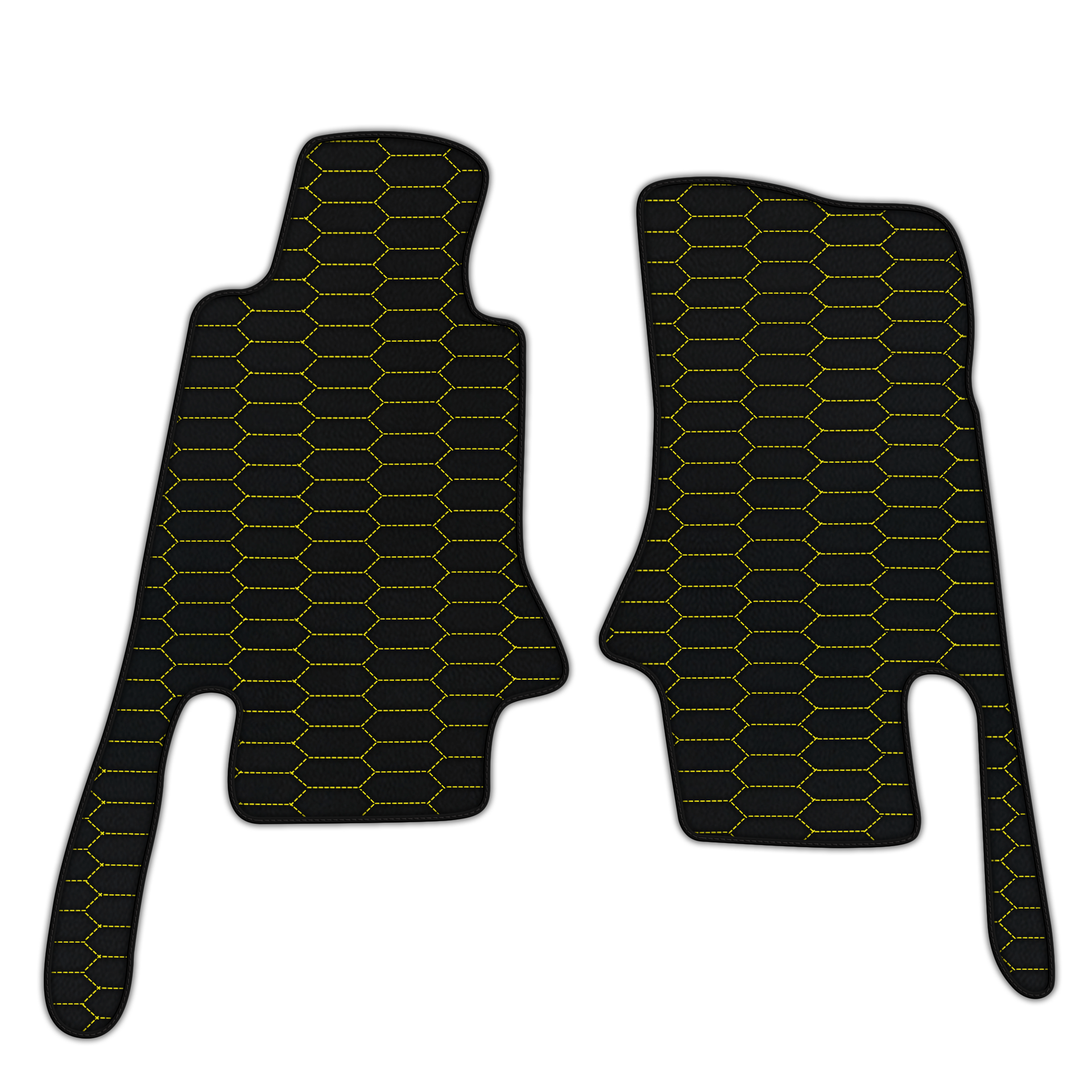 Customizable Leather Floor Mats with Raptor Hex Pattern for Chevrolet Corvette C5 (1997-2004)