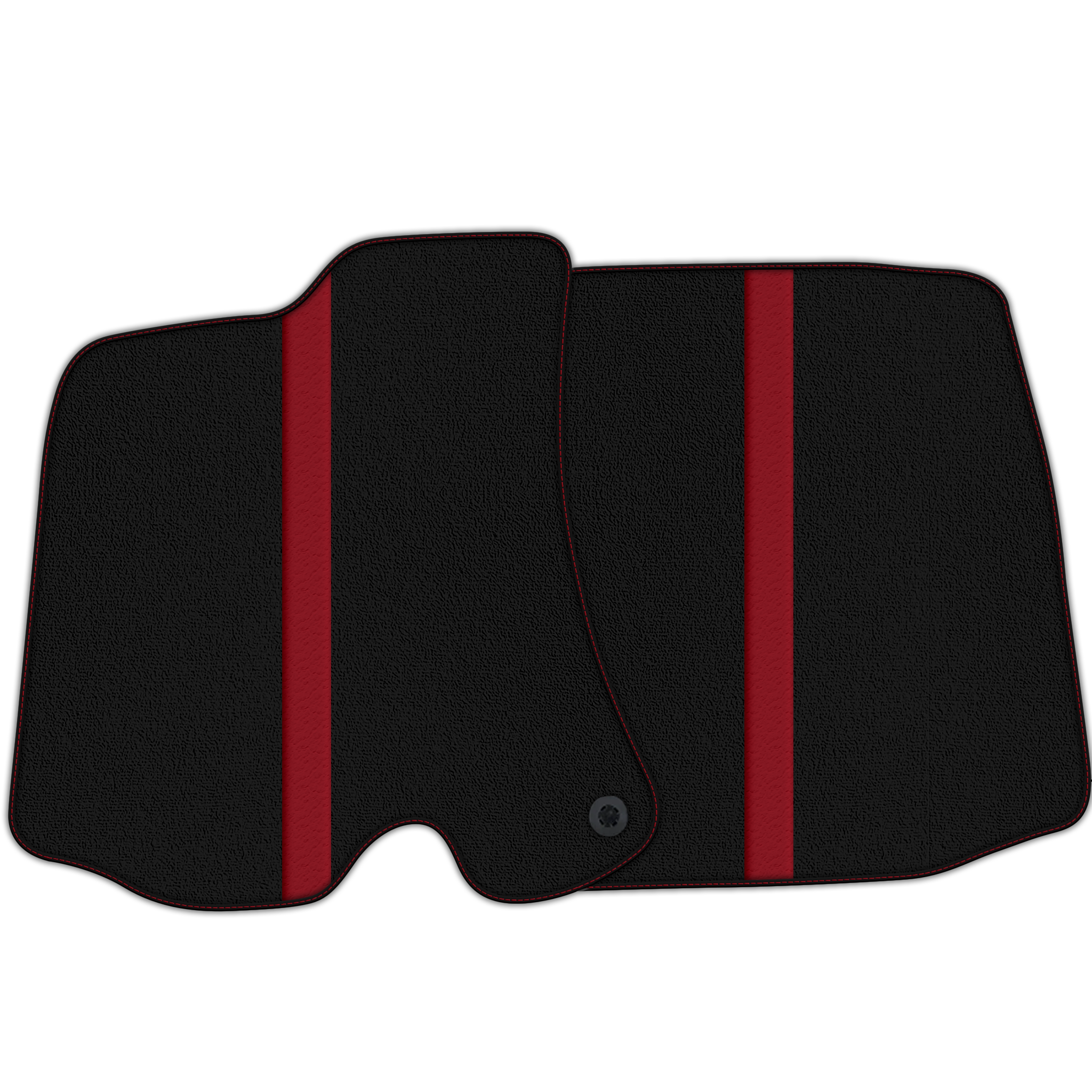 Black Floor Mats with Leather Line for Ferrari Roma (2021-2024) - Various Colors