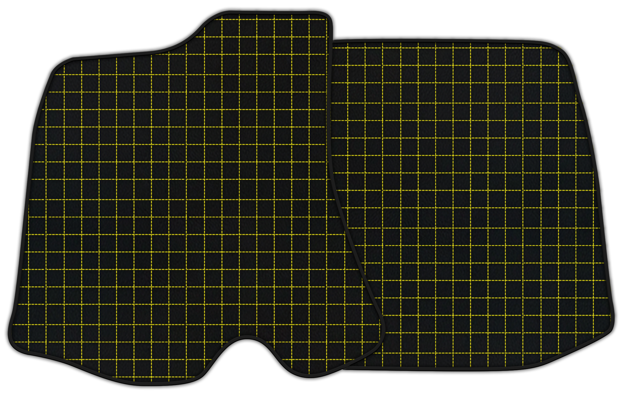 Customizable Leather Floor Mats with Square's Pattern for Ferrari Roma (2021–2024)