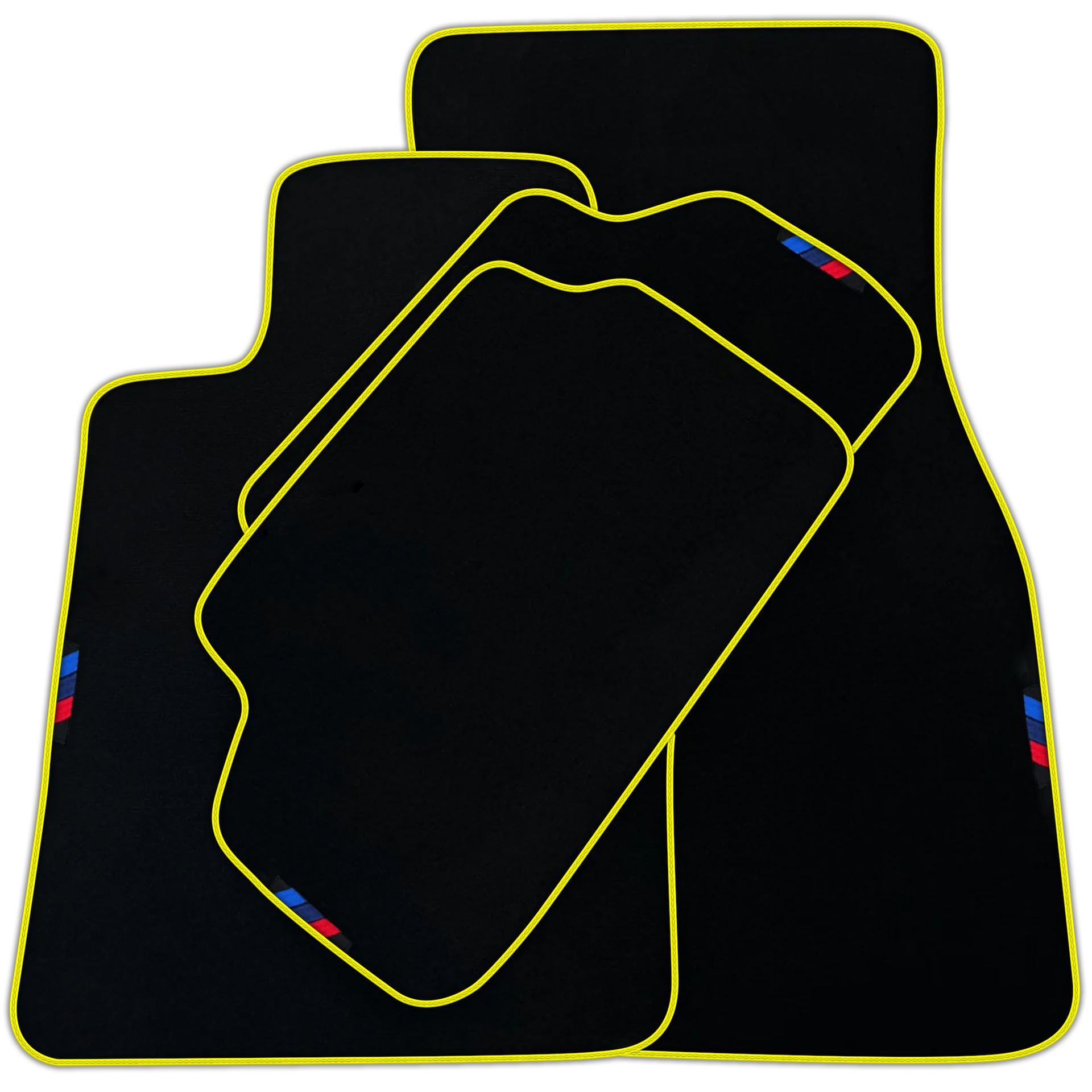 Black Floor Mats For BMW 7 Series G12 | Orange Trim AutoWin Brand | Various Trim Colors